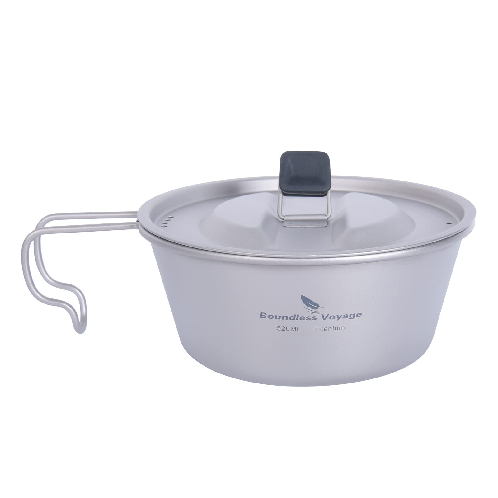 【送料無料】Boundless Voyage チタン シェラカップ フタ付 目盛り付き 350ml/520ml チタンマグカップ ..