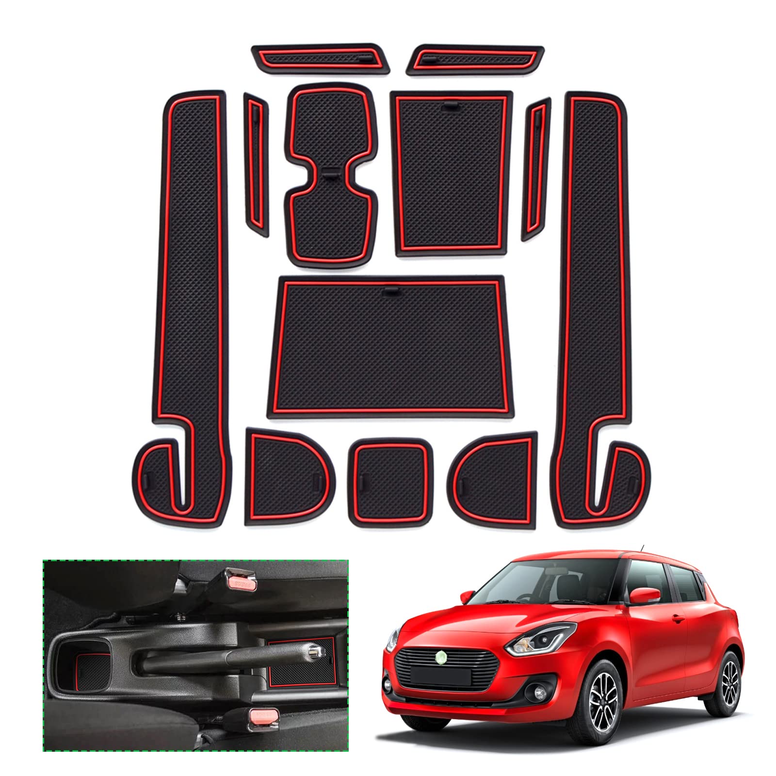 【送料無料】【GAFAT】スズキ スイフト 4代目 2017+ SUZUKI SWIFT 新型 専用 ドアポケットマット ラバ..