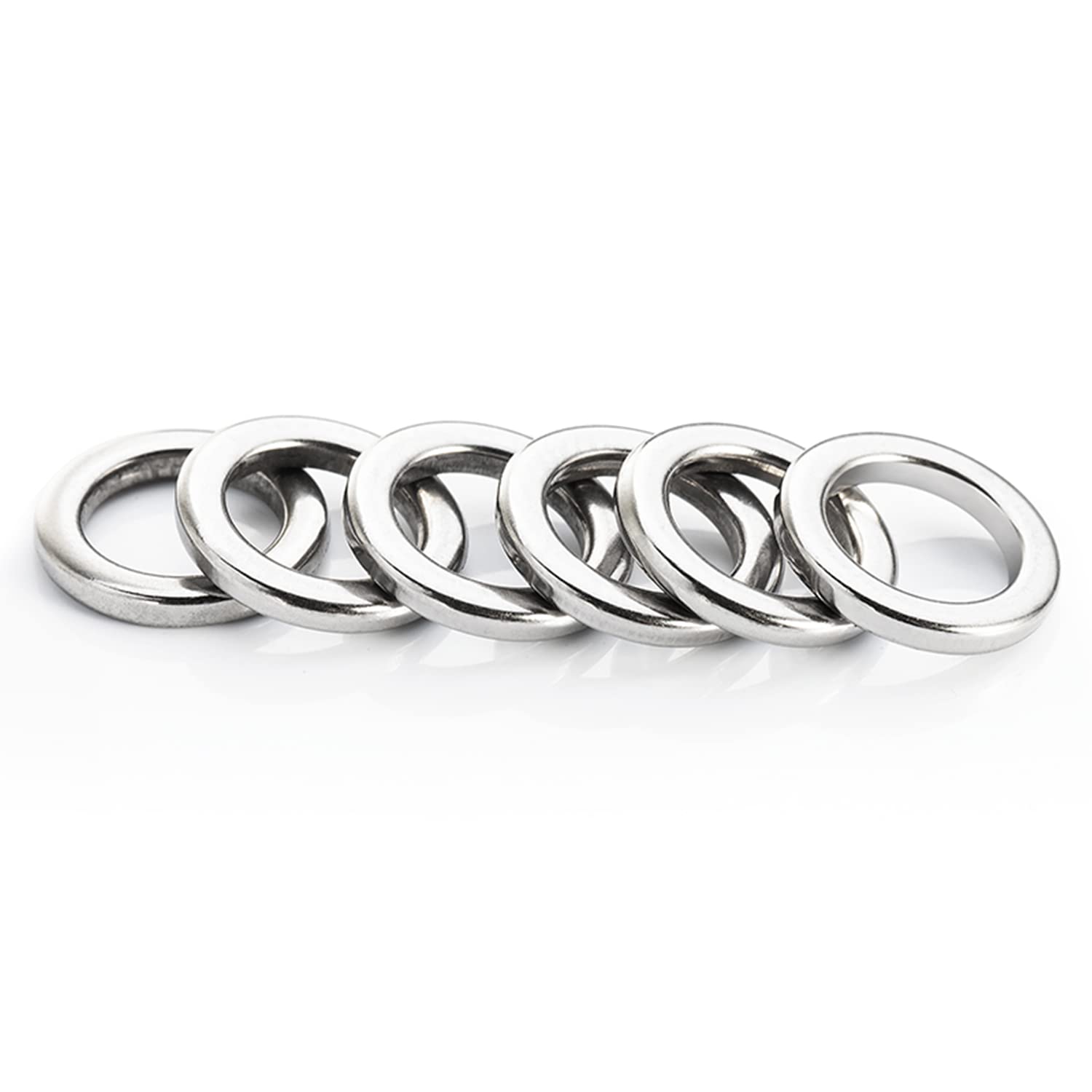 【送料無料】Atibin 釣り用 平打 ルアー ソリッド リング 釣り ジギング ステンレス 溶接リ ...