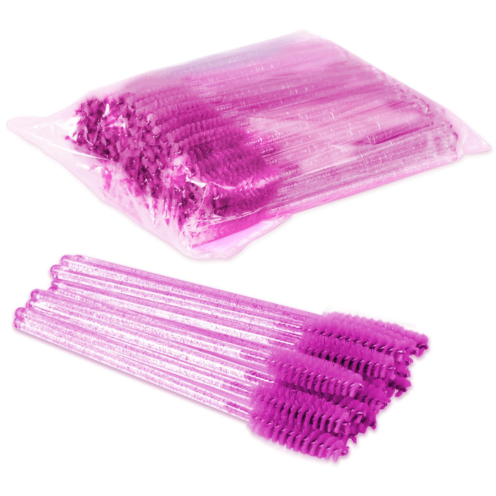 【送料無料】Annhua スクリューブラシ 使い捨て まつ毛コーム 100本 アイメイク 化粧 マツエク 眉毛 多..