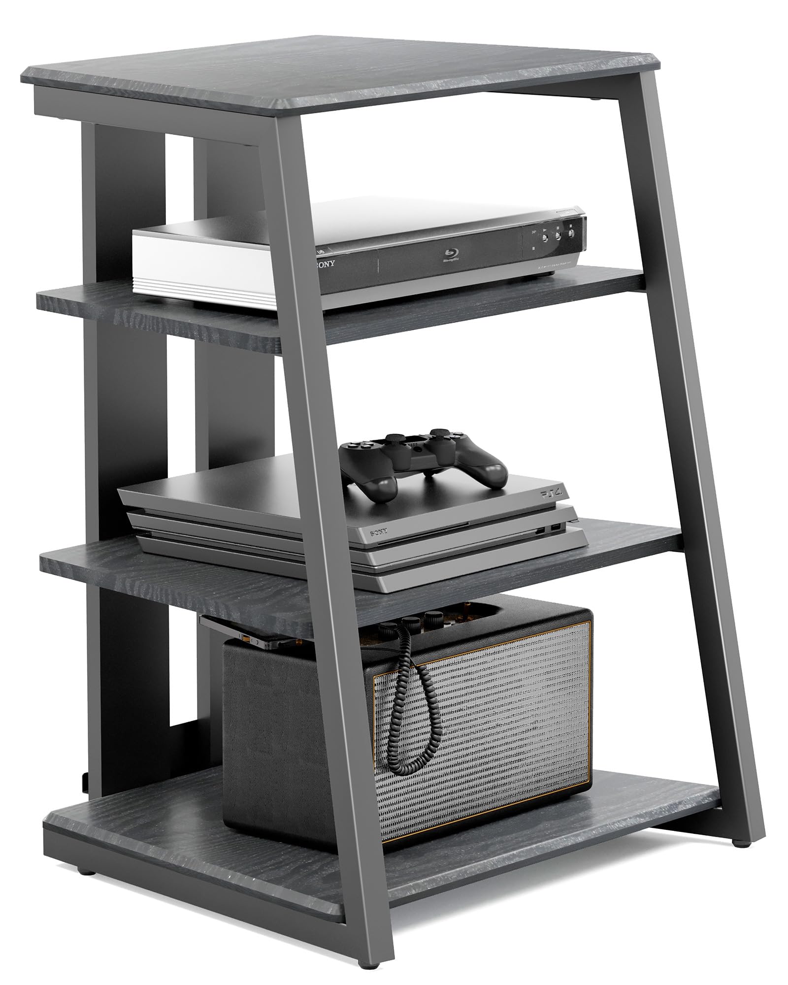 【送料無料】FITUEYES DESIGN オーディオラック インテリア 台形 木目調仕上棚板 AV ...