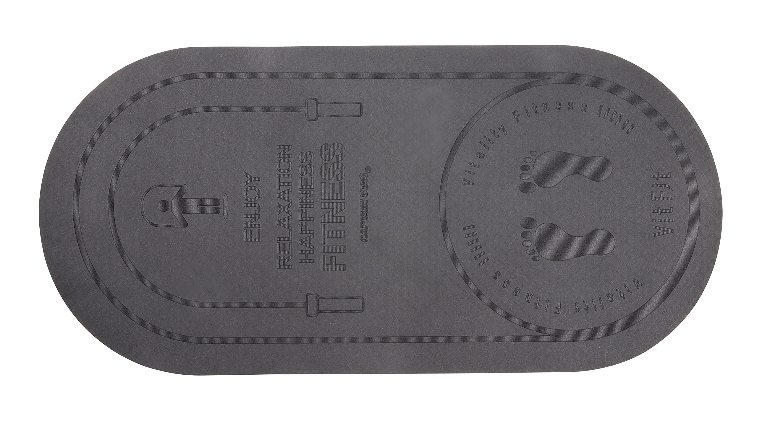 【送料無料】キャプテンスタッグ(CAPTAIN STAG) ヨガマット エクササイズマット トレーニングマット ジャンピングマット 厚さ6mm 衝撃吸収 消音 滑り止め 防水 ブラック Vit Fit UR-927