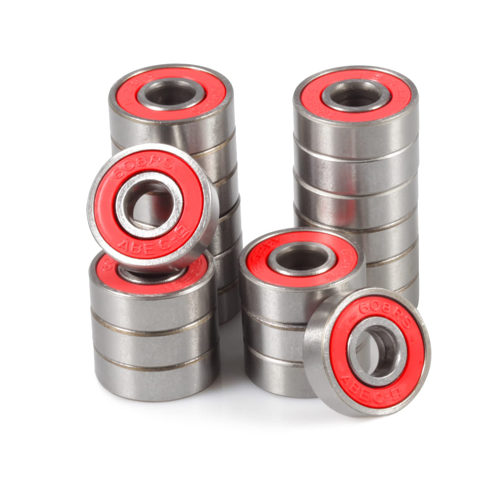 【送料無料】SPEEDWOX 20個 スケボー ベアリング 608 2RS 8x22x7mm スケートボード オイルベアリング ..