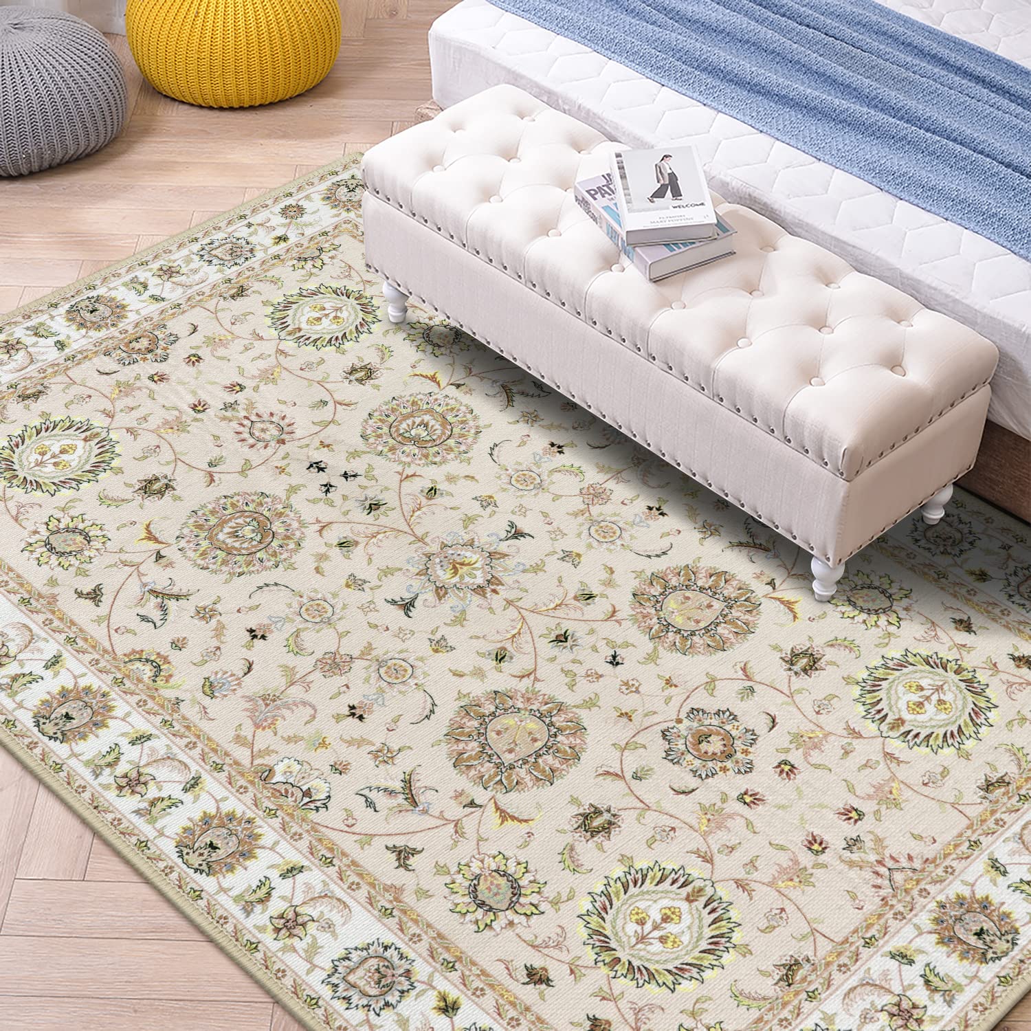 【送料無料】HAOCOO カーペット ペルシャ絨毯風 おしゃれ 1畳 洗える ラグ 90х150cm ...