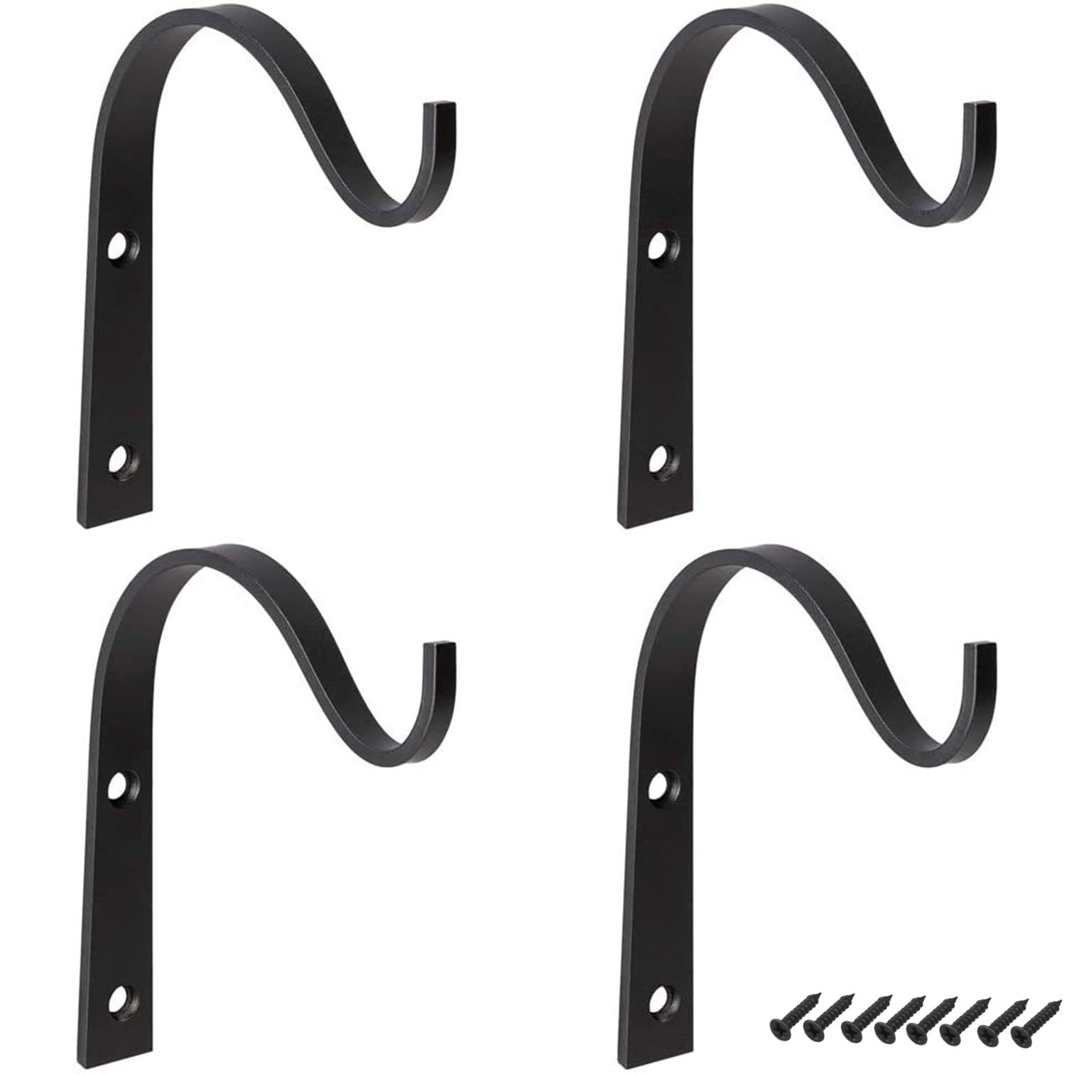 【送料無料】EXDUCT ハンギングスタンド 4個セット アイアン ガーデニング 植物 フラワー 屋内 屋外 花 ブラケットフック アンティーク 天井 (黒)