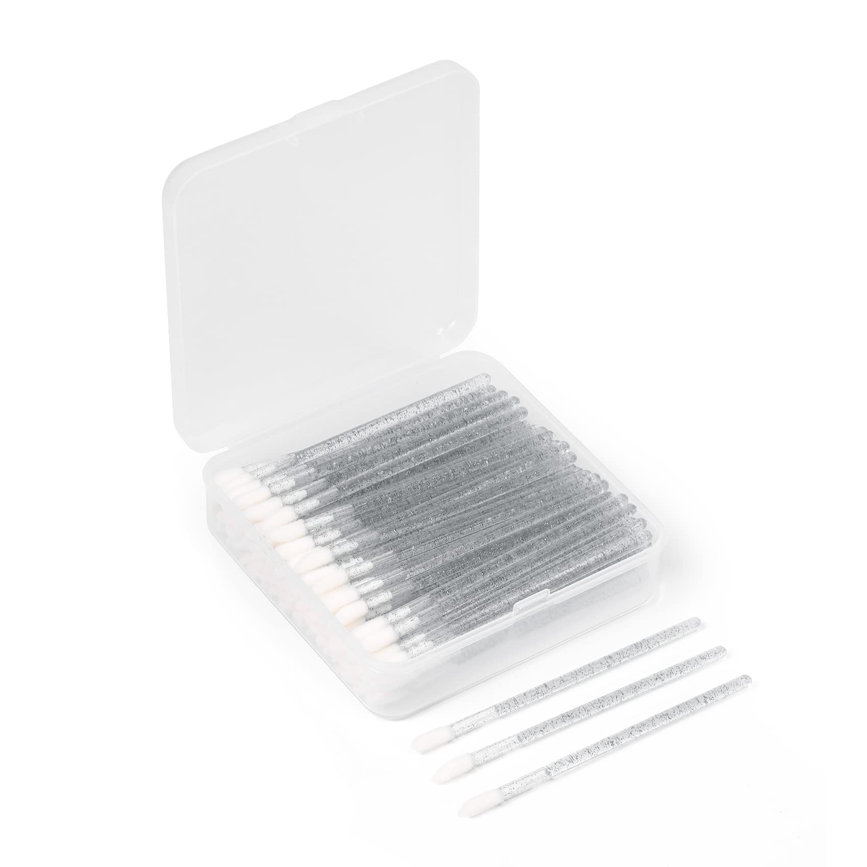 【送料無料】Annhua リップブラシ 使い捨て リップチップ 100本セット 携帯用 口紅ブラシ 大容量 業務用 口紅筆 持ち運び便利 旅行用 ブラック