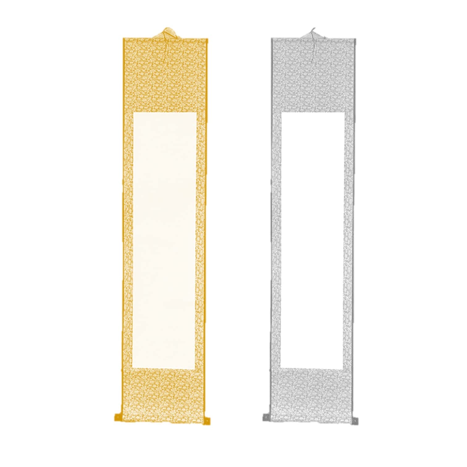 【送料無料】EXDUCT 掛け軸 2本 セット 無地 白紙 和紙 習字紙 画仙紙 書道 習字 巻物 水墨画 日本画 ..