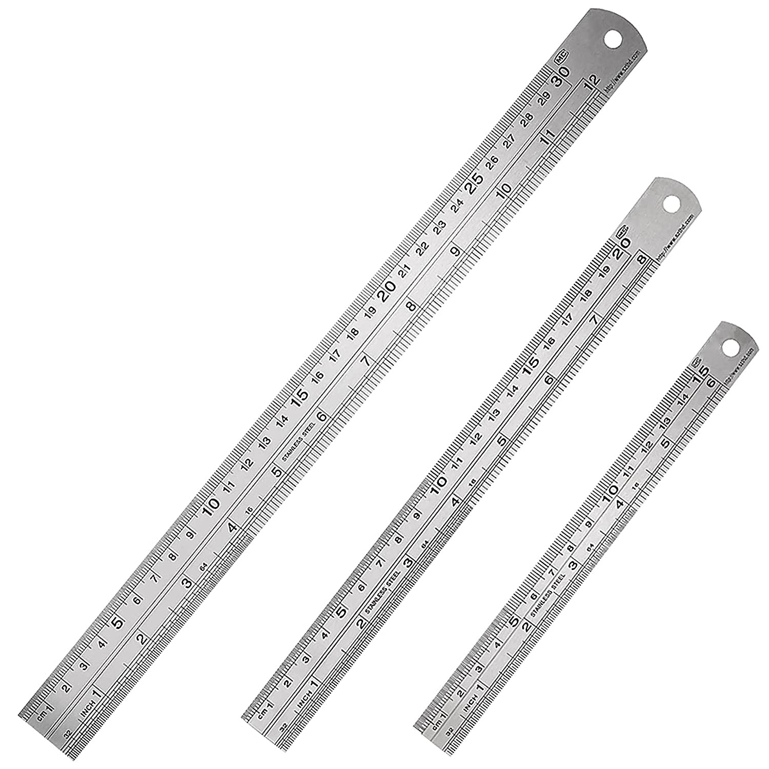 【送料無料】Kimlontonステンレス定規 直線用定規 ストレート定規 ルーラー 直尺 測定スケール(両側 セ..