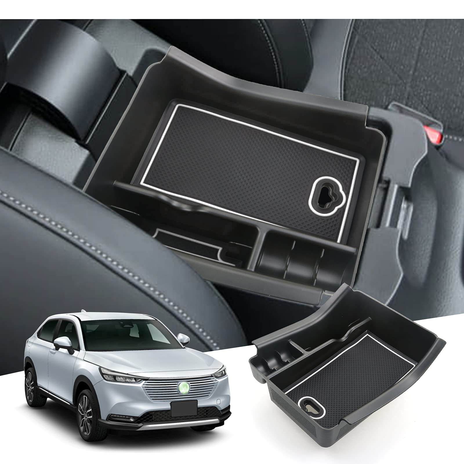 【送料無料】【GAFAT】HONDA ホンダ ヴェゼル 2代目 RV3/RV4/RV5/RV6型 2021年〜現行 VEZEL 専用 車用収納ボックス 外付コンソールボックス ヴェゼル コンソールボックストレイ 内装パーツ センターコンソールボックス ドレスアップ ヴェゼル アクセサリー ヴェゼル rv