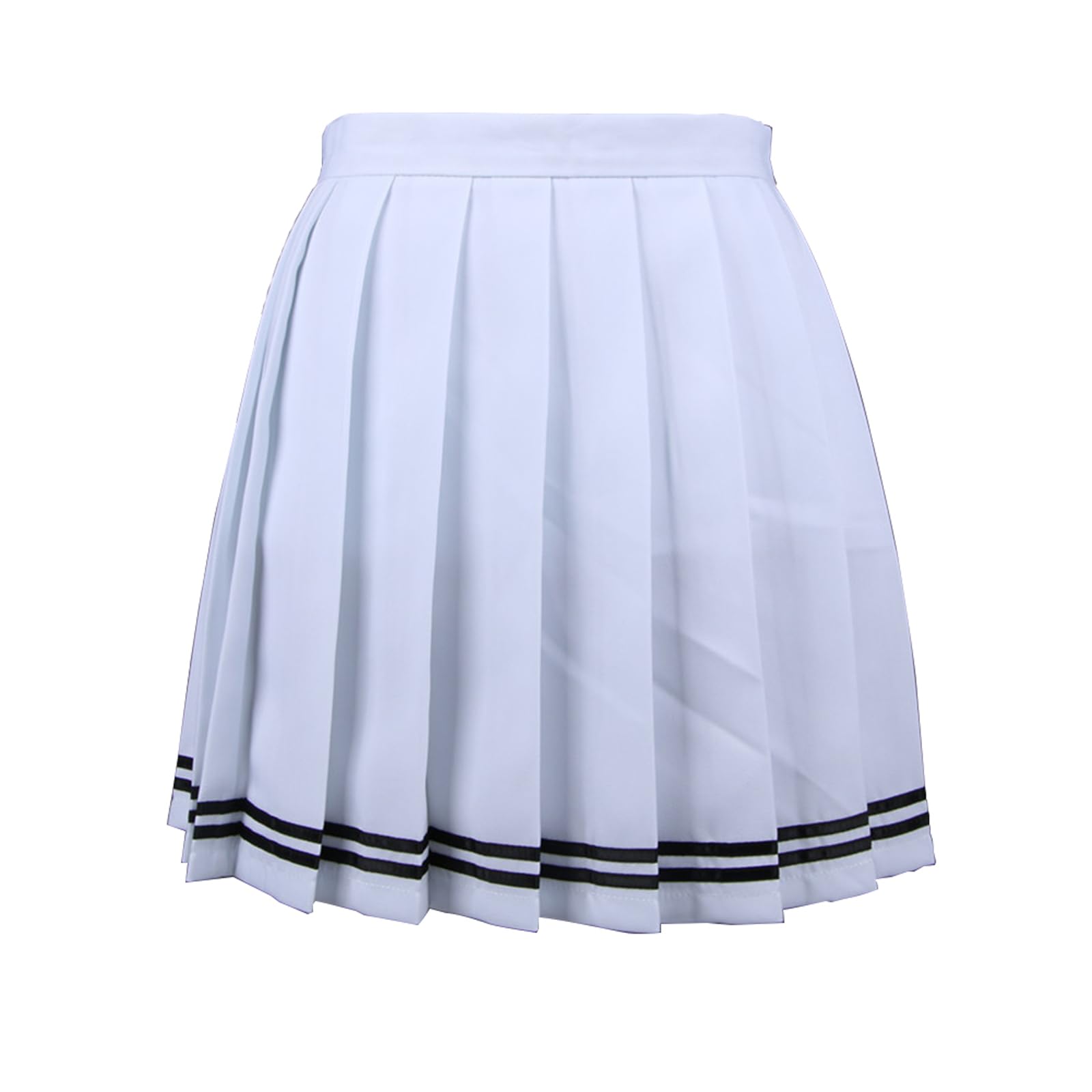 【送料無料】[Blostirno] プリーツスカート ミニ スクール ミニスカート 無地 ハイウェスト ひざ丈 制..