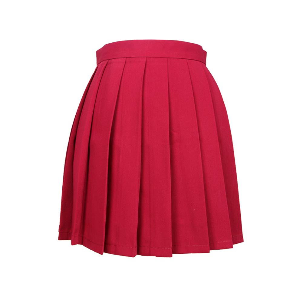 【送料無料】[Blostirno] プリーツスカート ミニ スクール ミニスカート 無地 ハイウェスト ひざ丈 制..