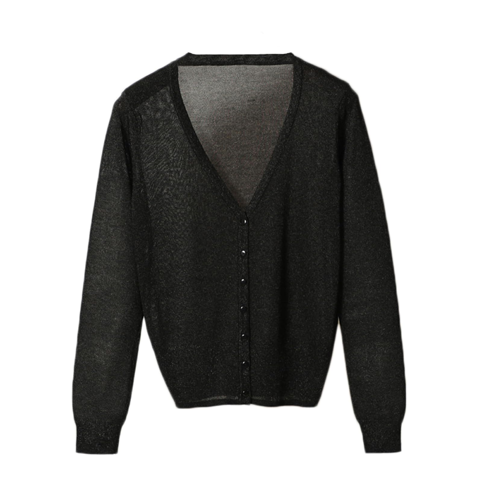 【送料無料】[Blostirno] カーディガン レディース 薄手 ニート vネック 長袖 透ける 無地 冷房対策 春..