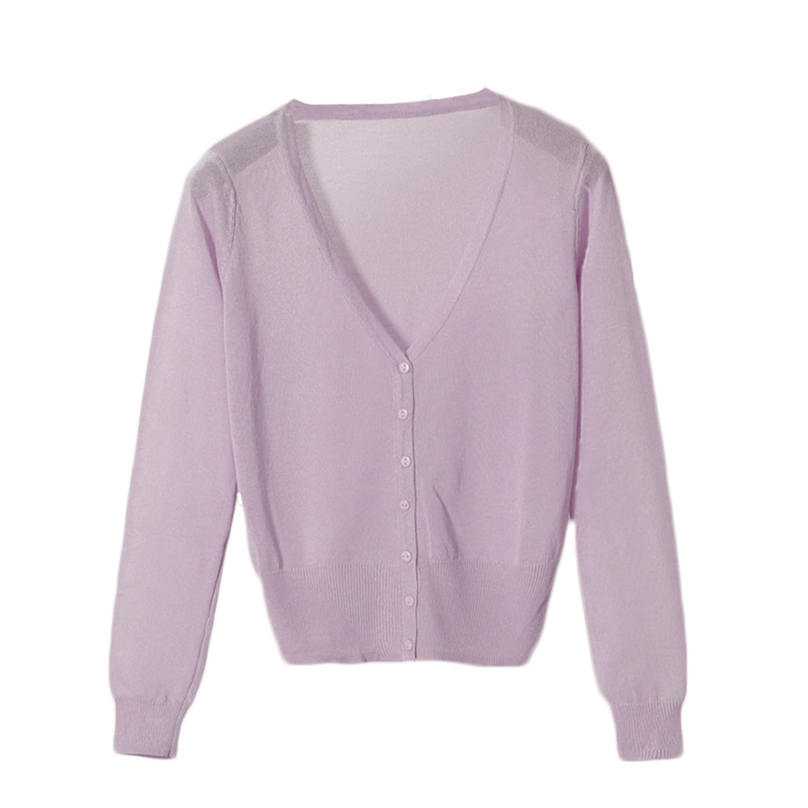 【送料無料】[Blostirno] カーディガン レディース 薄手 ニート vネック 長袖 透ける 無地 冷房対策 春..