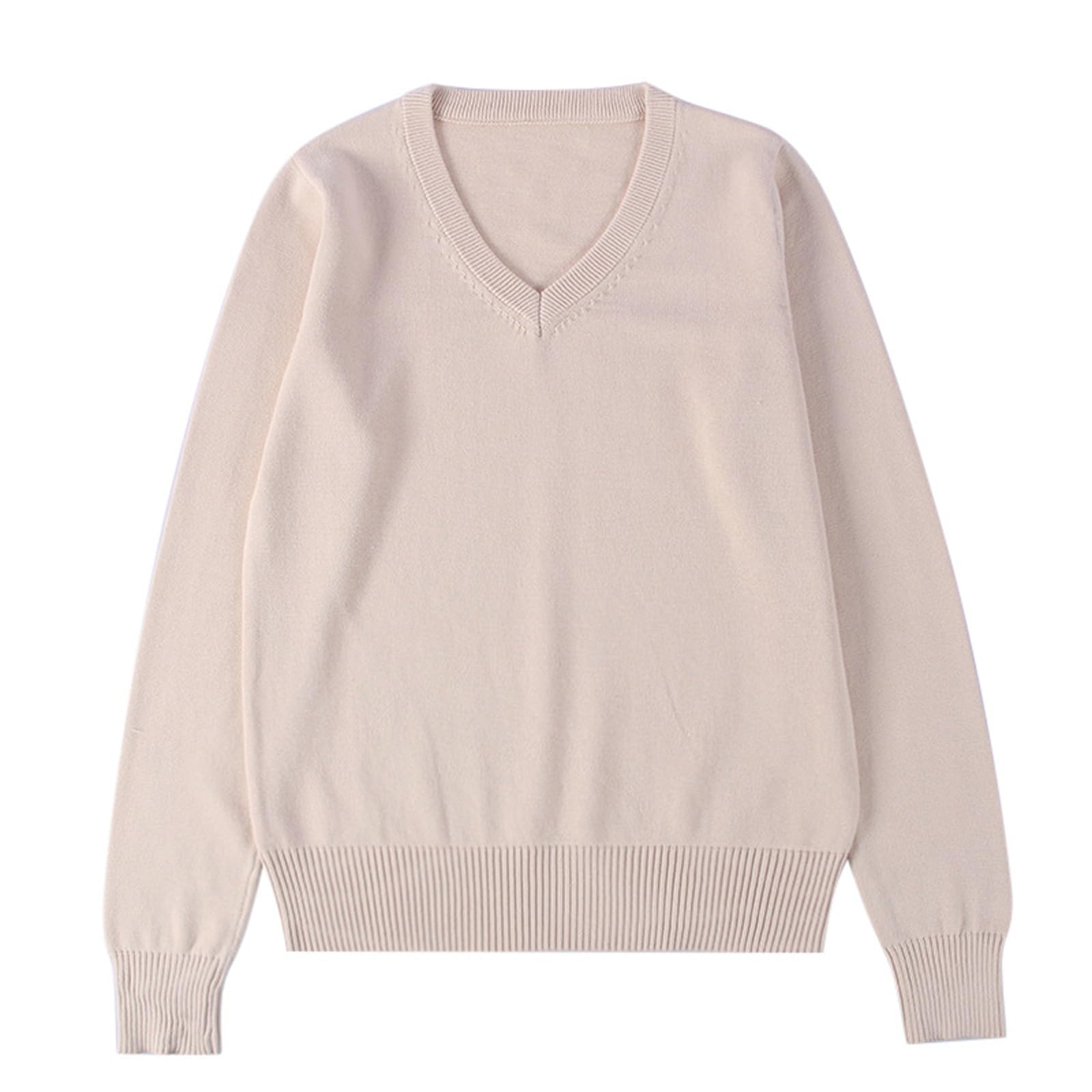 【送料無料】[Blostirno] スクールセーター 女子 Vネック セーター 制服 学生 無地 綿 ...
