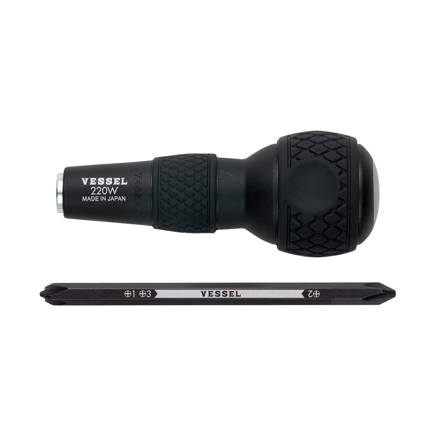 【送料無料】ベッセル(VESSEL) ボールグリップ 差替ドライバー (+2/+1&+3 ビット付) 220W-123