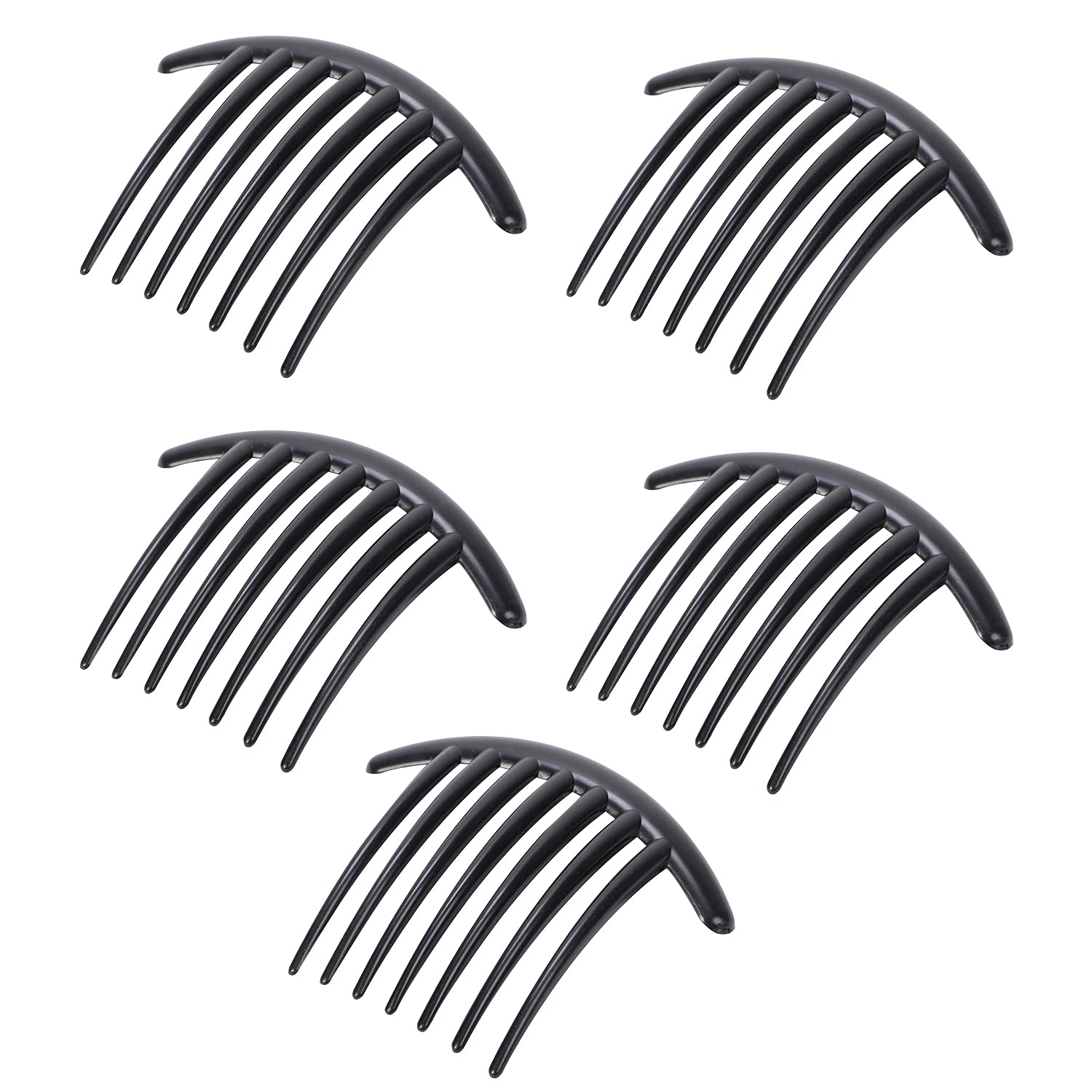 【送料無料】RICISUNG ヘアアクセサリー 夜会巻き 7枚歯 【5個セット】 簡単 髪留め まと ...