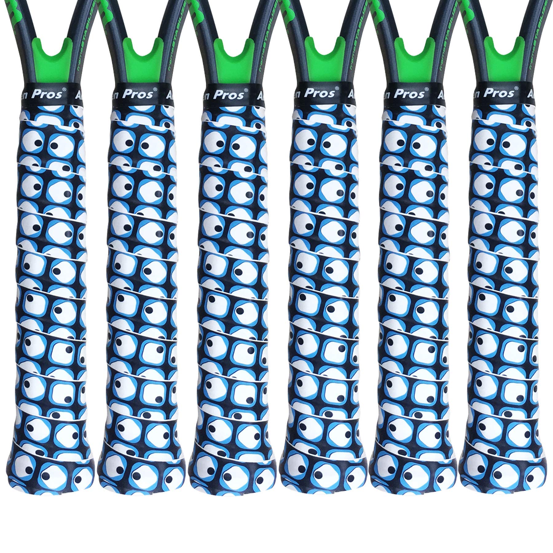 【送料無料】Alien Prosテニスラケットグリップテープ（6グリップ）-カット済みのドライタッチテニスグリップ-テニスオーバーグリップグリップテープテニスラケット-高性能のためにラケットを包みます（6グリップ）