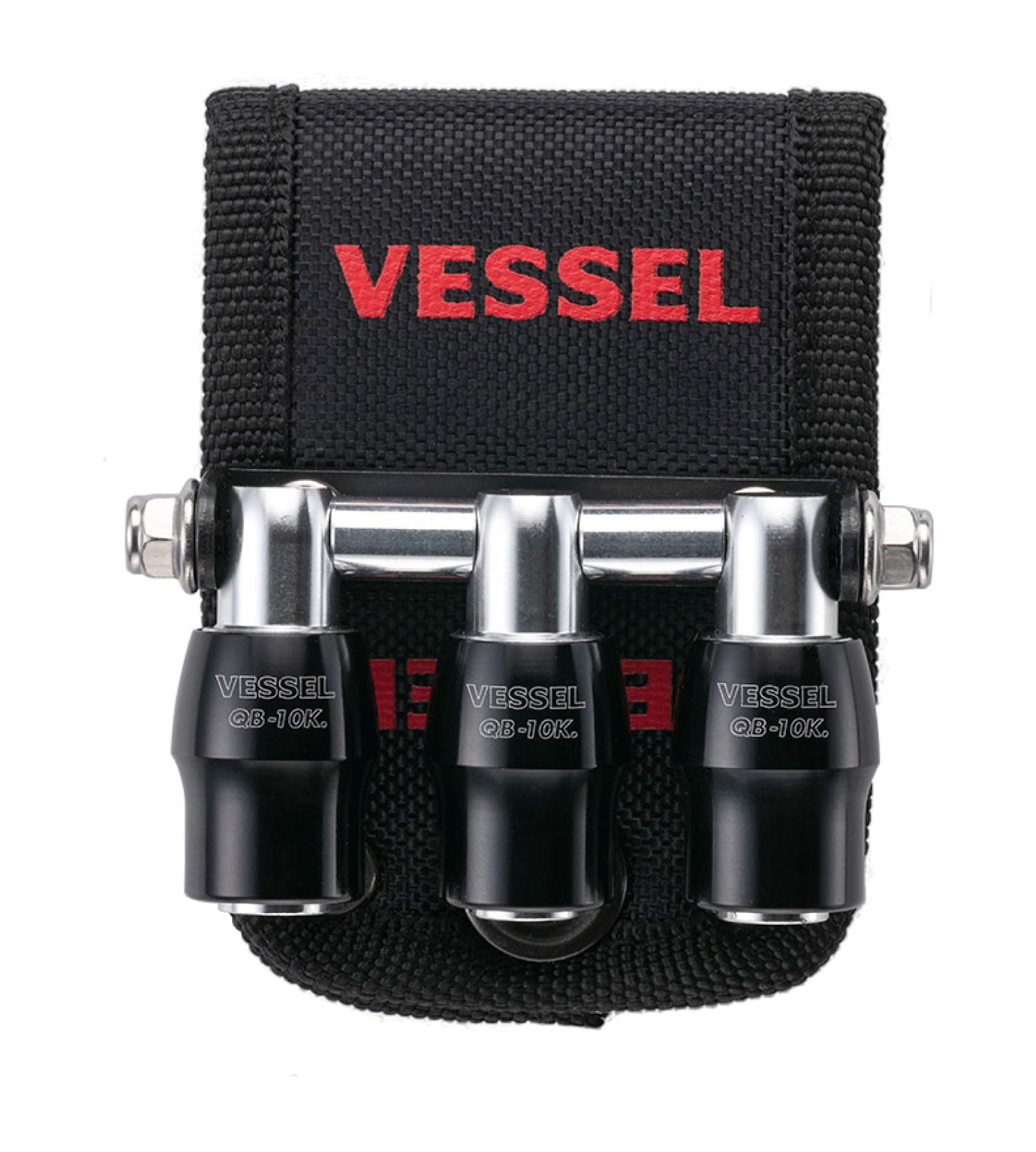 【送料無料】ベッセル(VESSEL) クイックキャッチャー 3連ホルダー ブラック QB-10B3K