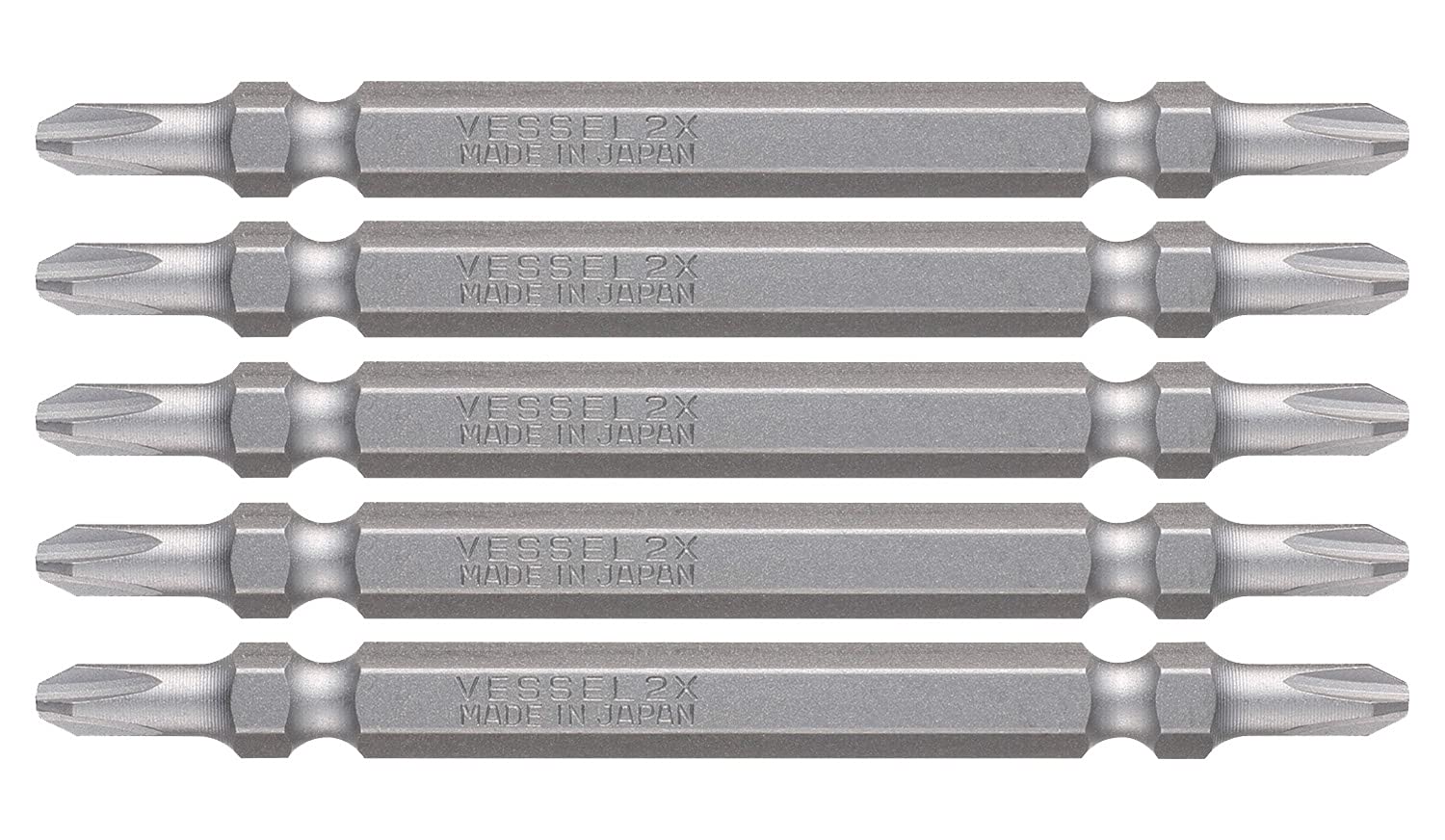 【送料無料】ベッセル(VESSEL) 40V対応 問題解決ビット 見やすい両頭ビット +2×82 5 ...