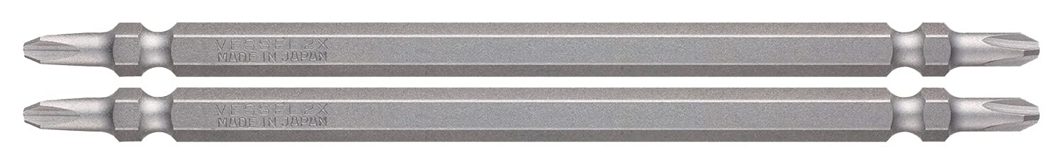 【送料無料】ベッセル(VESSEL) 40V対応 問題解決ビット 見やすい両頭ビット +2x130 2本組 DS142130