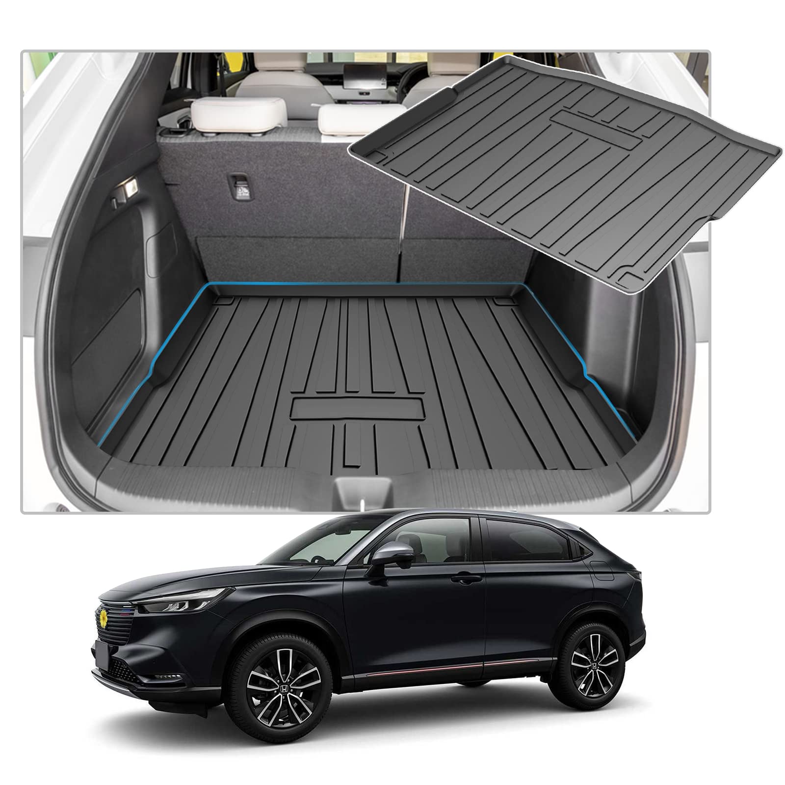 【送料無料】【CDEFG】2021新型 ホンダ ヴェゼル rv ラゲッジマット RV3 RV4 RV5 RV6 Vezel RV3/6 e:HE..