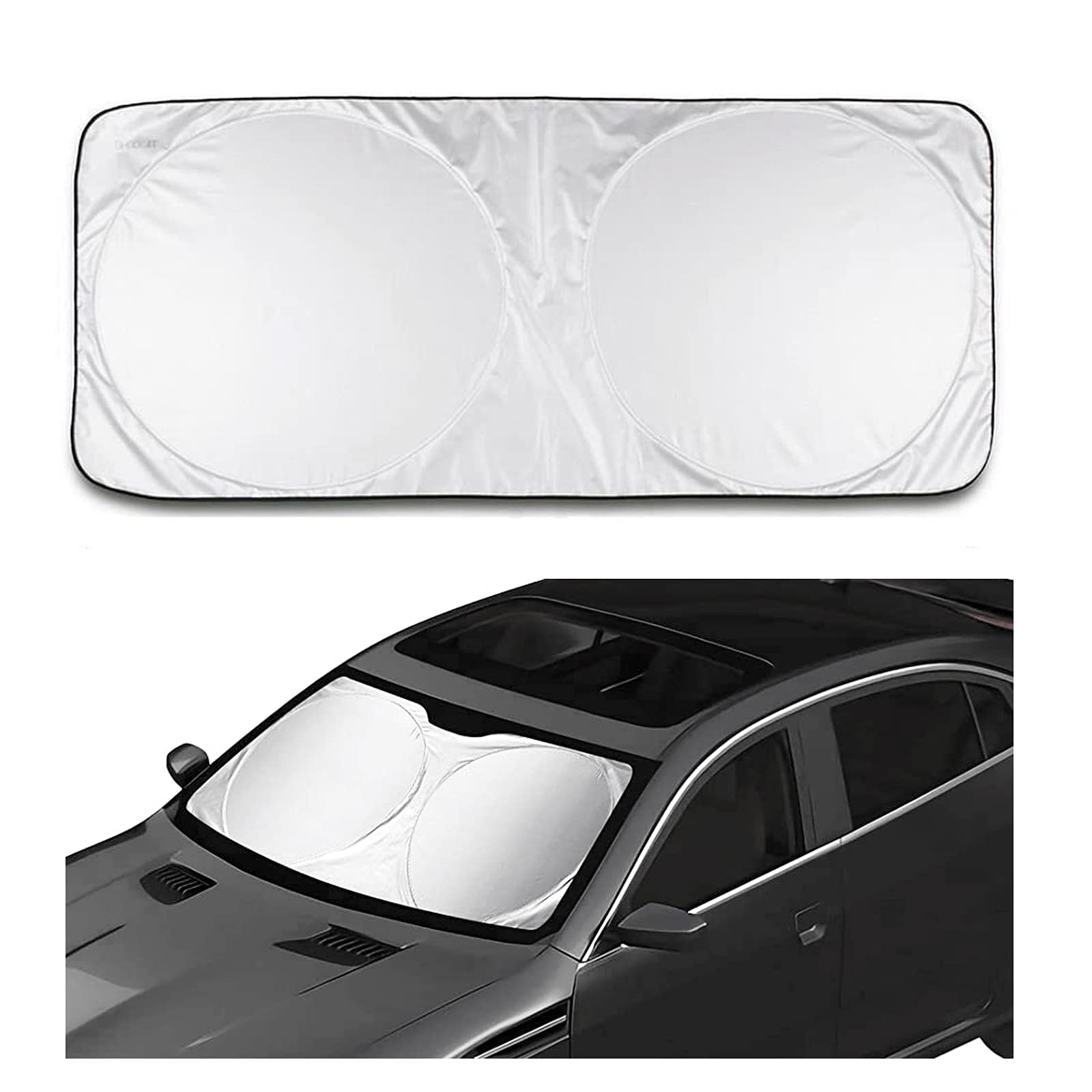 【送料無料】KPETYUFF 車用 フロントガラス サンシェード デイズ &ルークス B40系 /オーラ &ノートオーラ FE13/SFNE13型に対応 遮光 断熱 シェイド 日よけ UVカット 夏 日焼け防止 劣化防止 収納袋付き