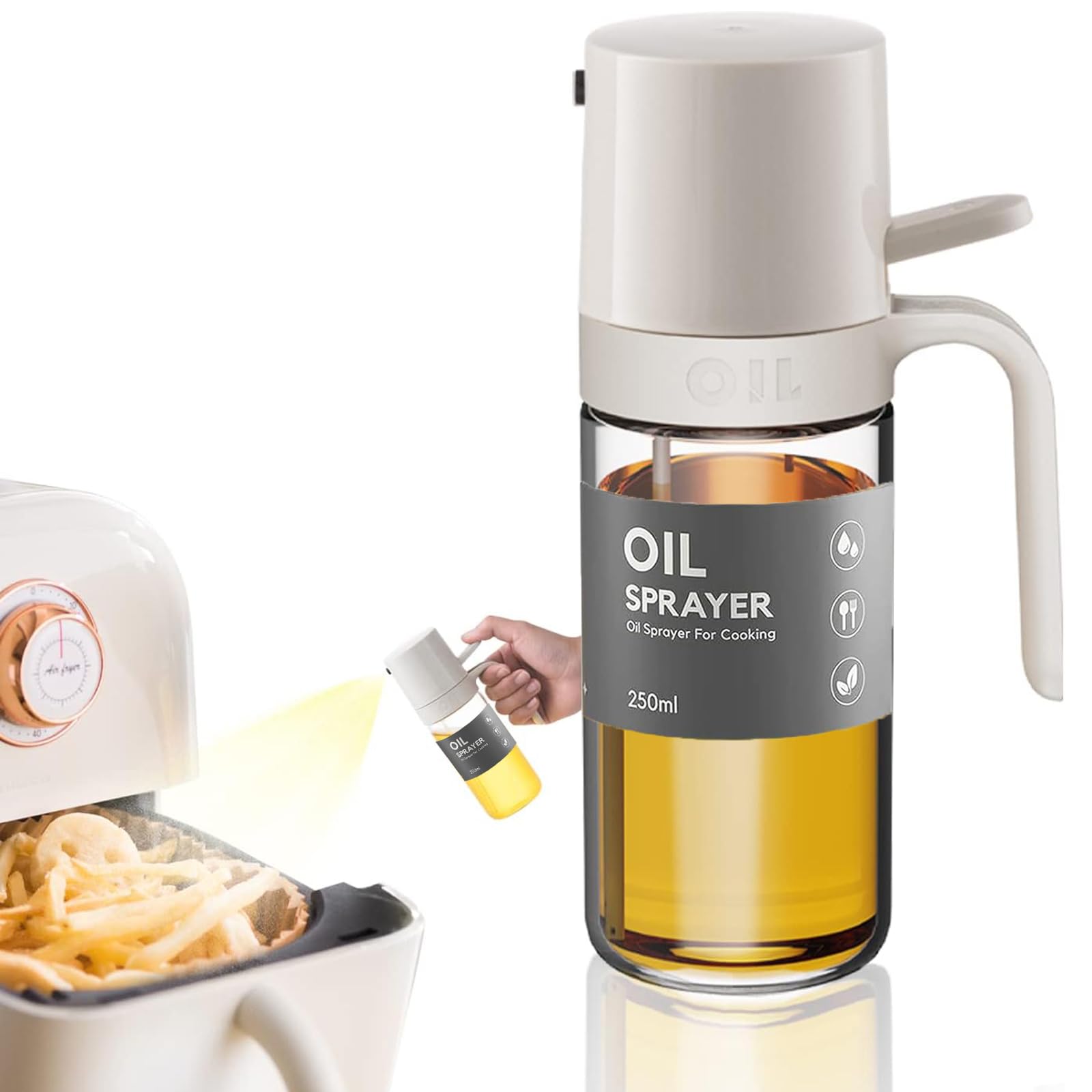 【送料無料】Phyxiul オイルスプレー オリーブオイル スプレー 耐熱ガラス 霧吹き 料理用 オイルボトル..