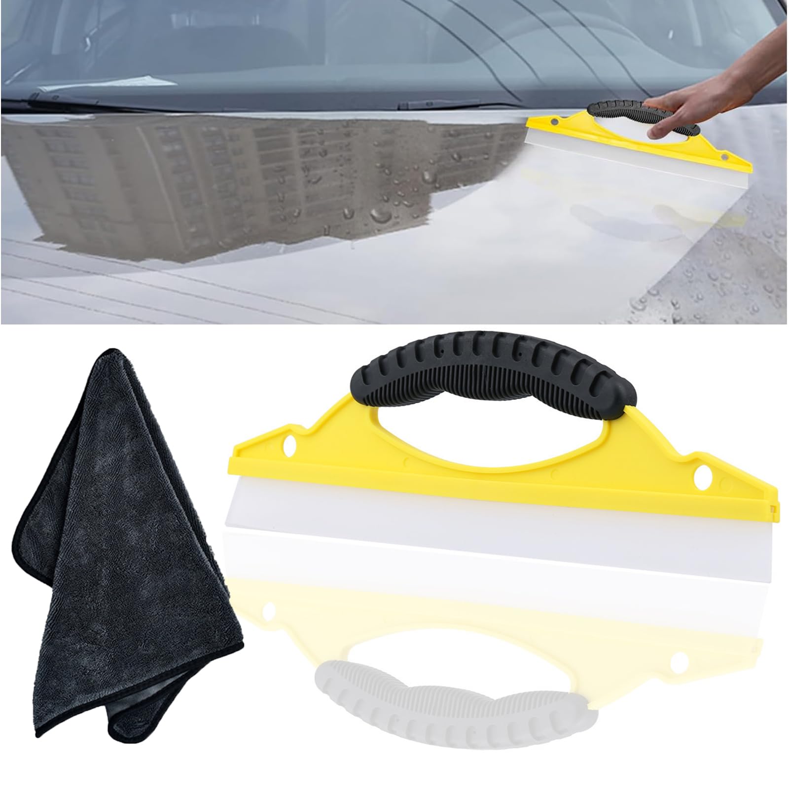 【送料無料】Phyxiul 洗車用水切りワイパー 高機能水切りワイパー 拭き取り時間大幅短縮 シリコンワイ..