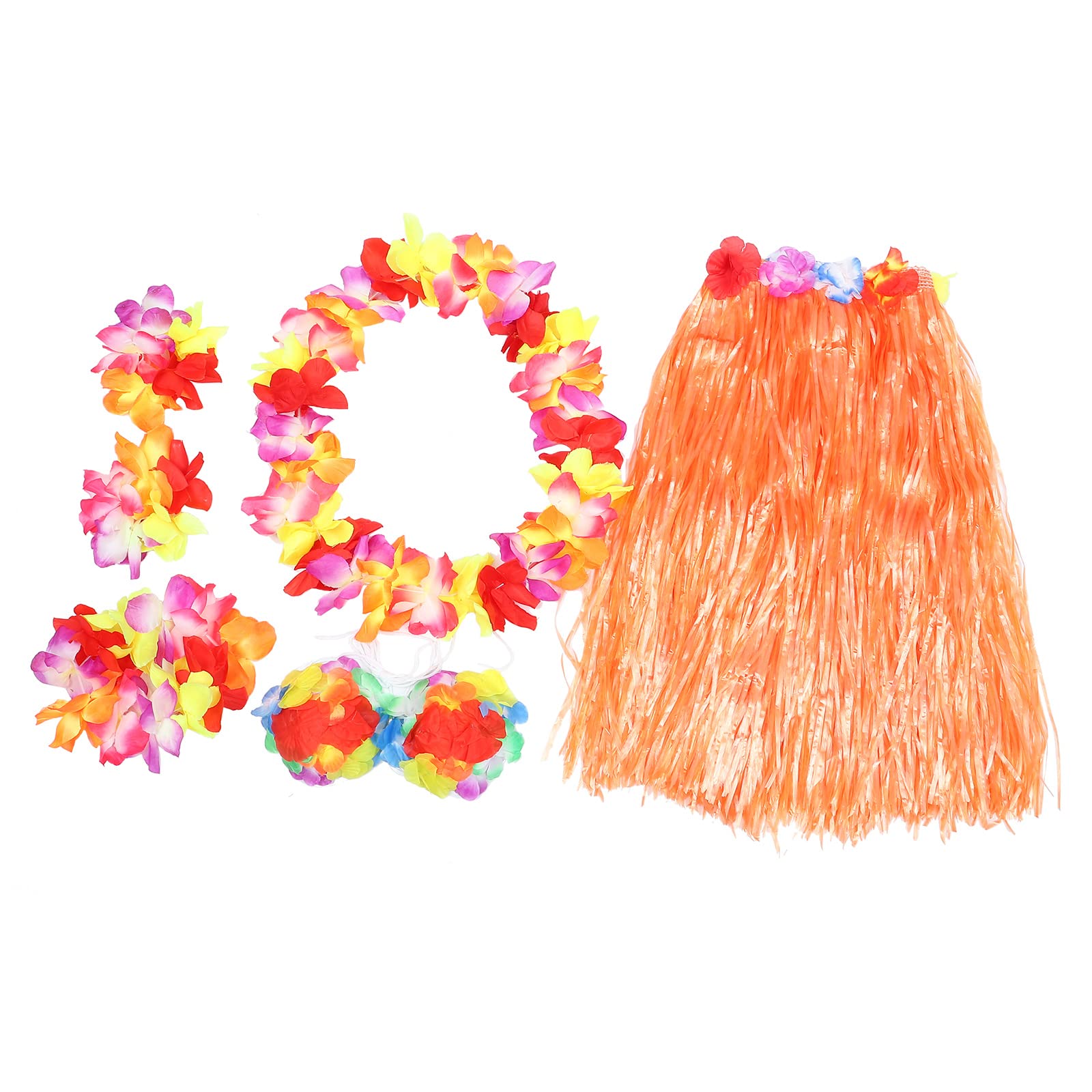 【送料無料】[WINOMO] フラダンス衣装 フラダンス 衣装 レイ スカート 6点セット ハワイアン グッズ ハロウィン コスチューム 40cm