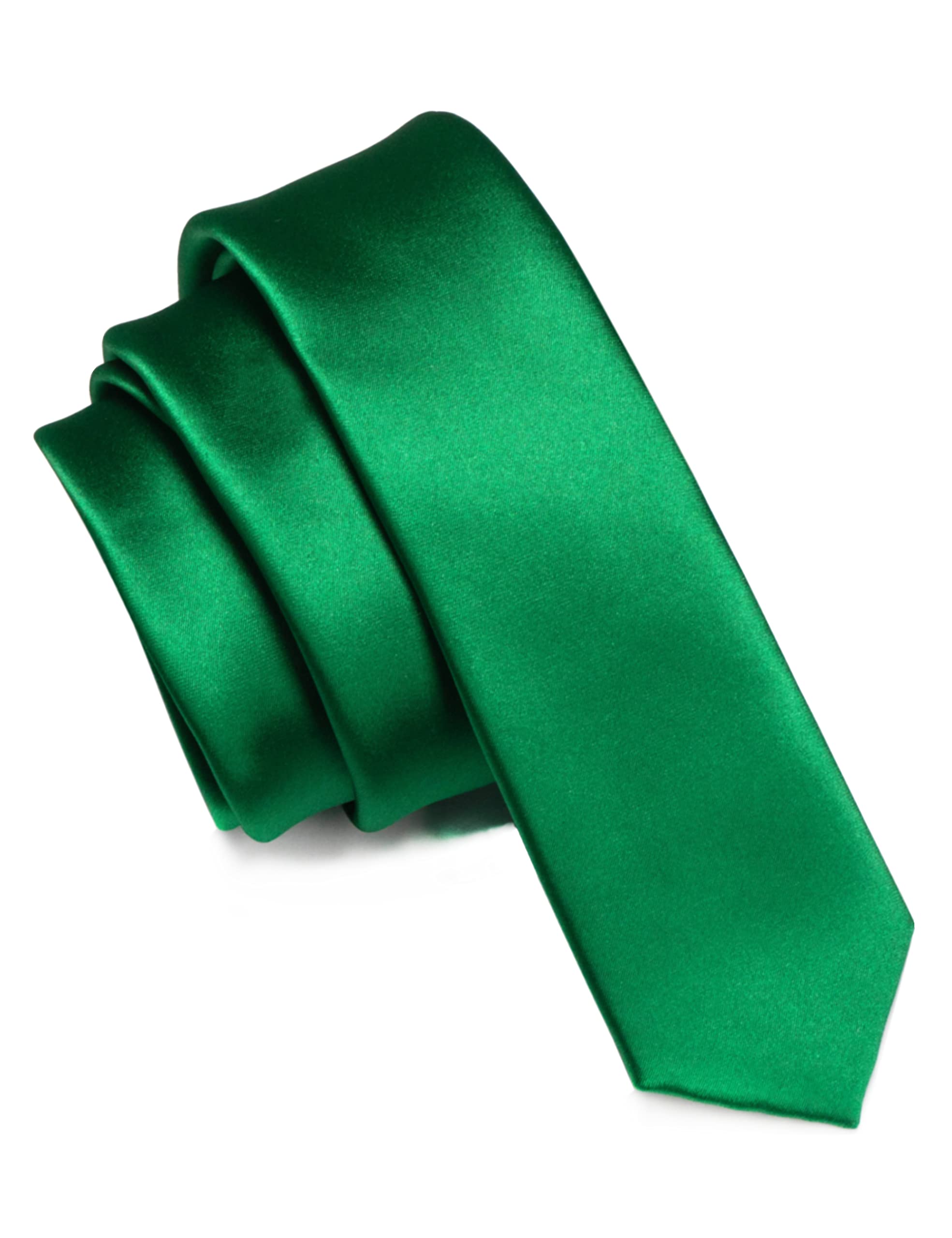 【送料無料】[JEMYGINS] メンズ グリーン ネクタイ エクストラ ナロータイ スキニータイ 5CM幅 細 若者 ネクタイ卒業