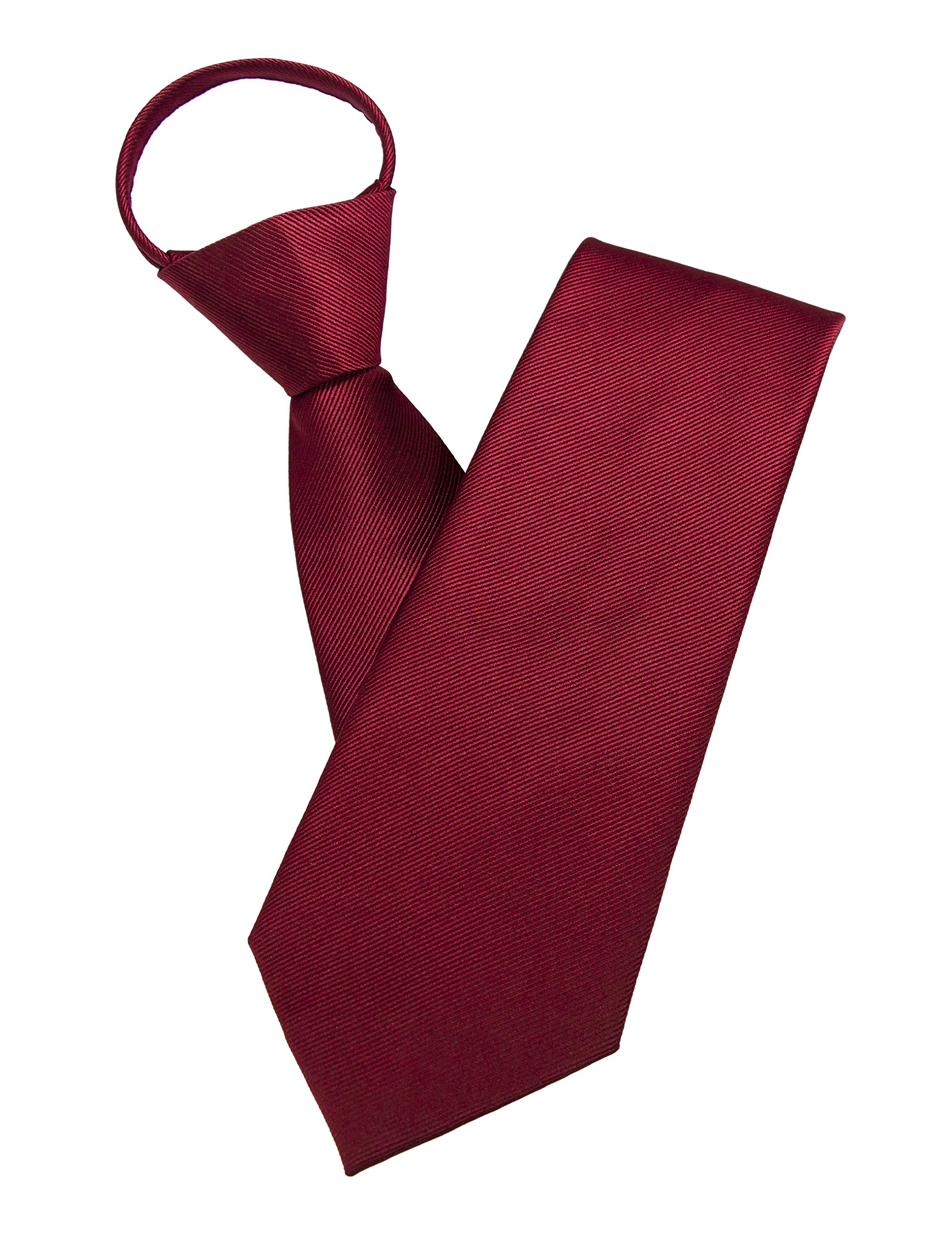 【送料無料】[JEMYGINS] のネクタイ ワンタッチ ネクタイ 礼服 礼装 葬式 法要 お通夜 弔事 法事 告別式 冠婚葬祭 フォーマル 品質 便利 簡単,ワインレッド