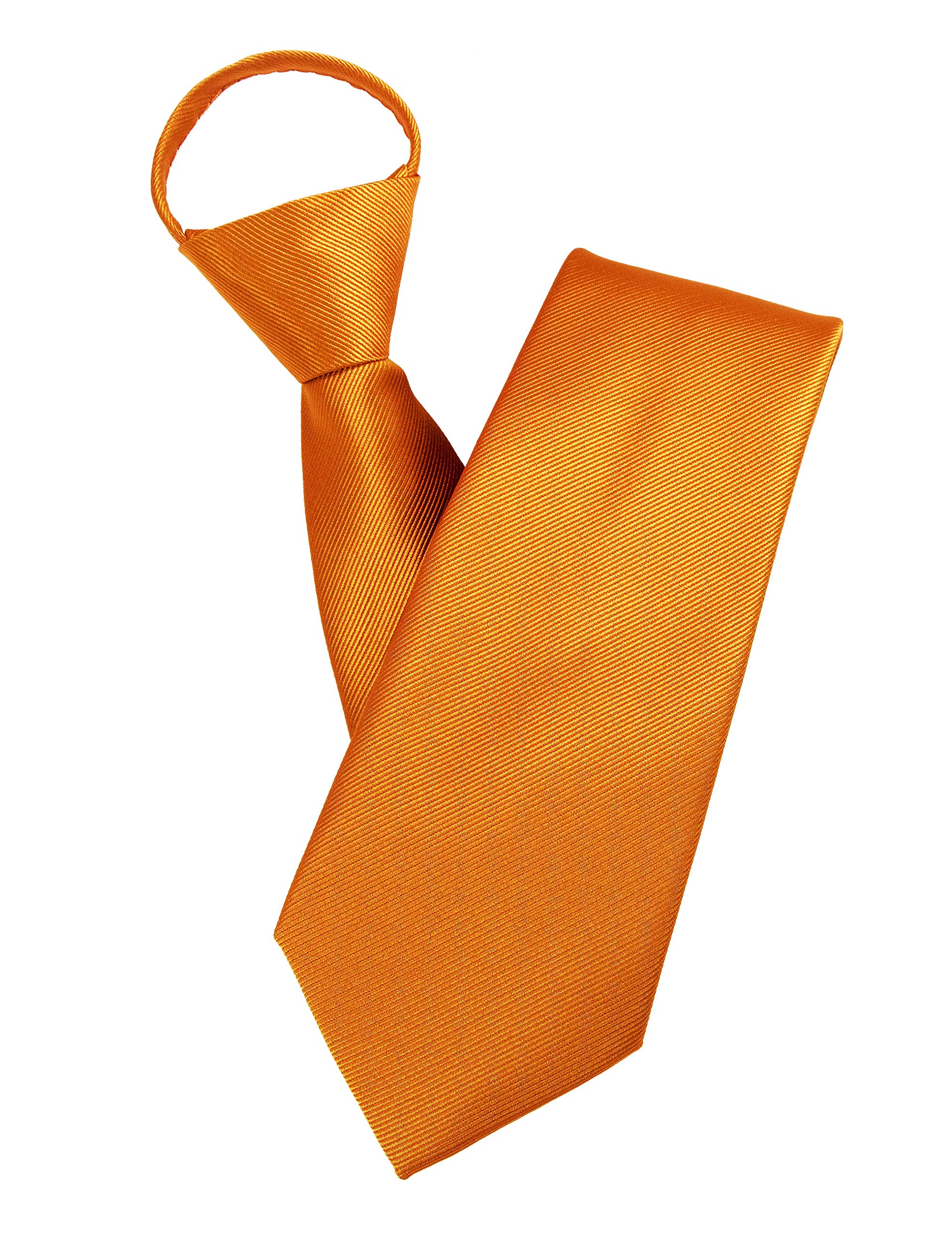 【送料無料】[JEMYGINS] のネクタイ ワンタッチ ネクタイ 礼服 礼装 葬式 法要 お通夜 弔事 法事 告別式 冠婚葬祭 フォーマル 品質 便利 簡単,オレンジ