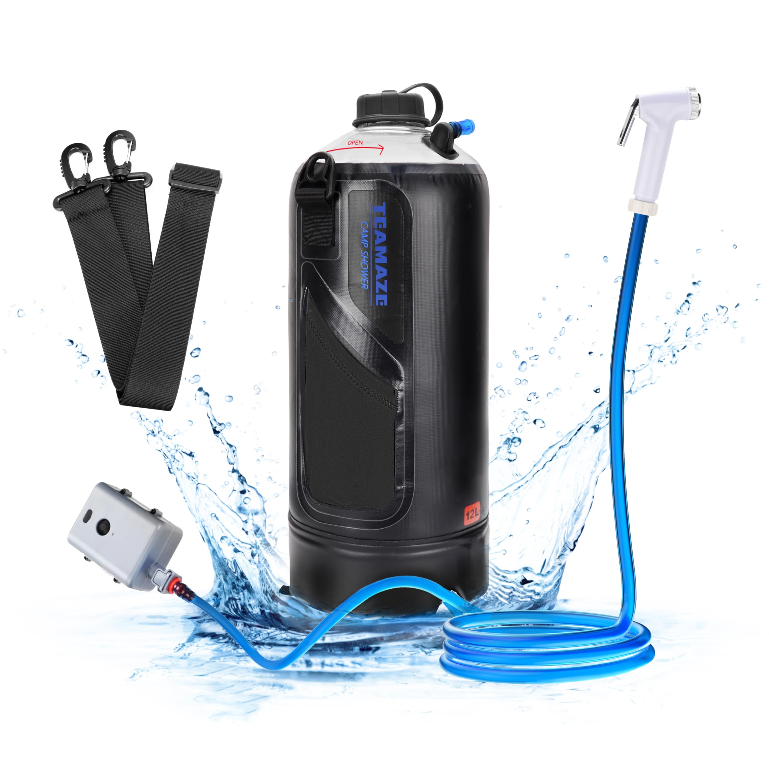 【送料無料】Hikeen 「2024最新型」 ポータブルシャワー キャンプシャワー アウトドアシャワー 自動圧..