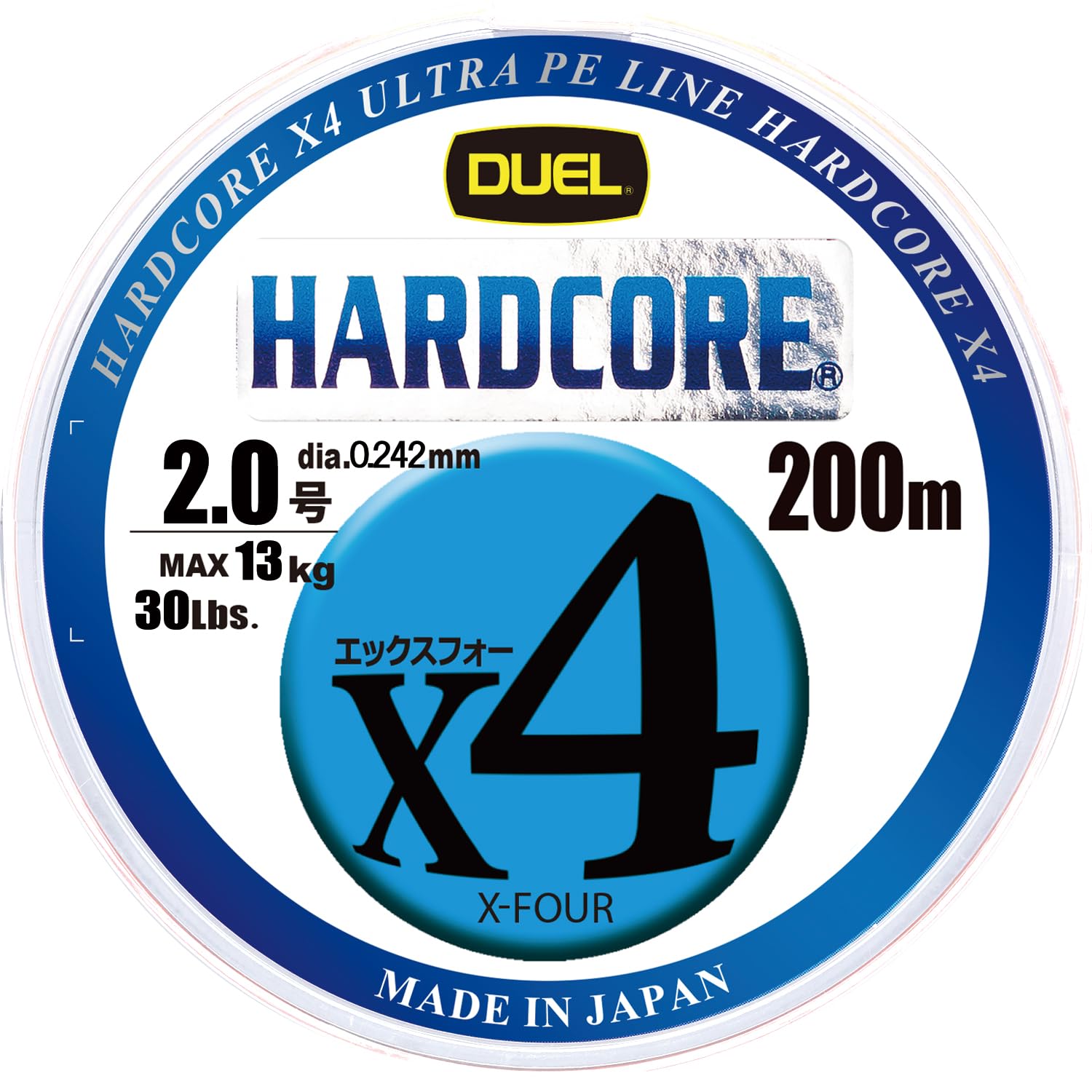 【送料無料】DUEL (デュエル) PEライン 釣り糸 HARDCORE X4 【 ライン 釣りライン 釣具 高強度 高感度 ..