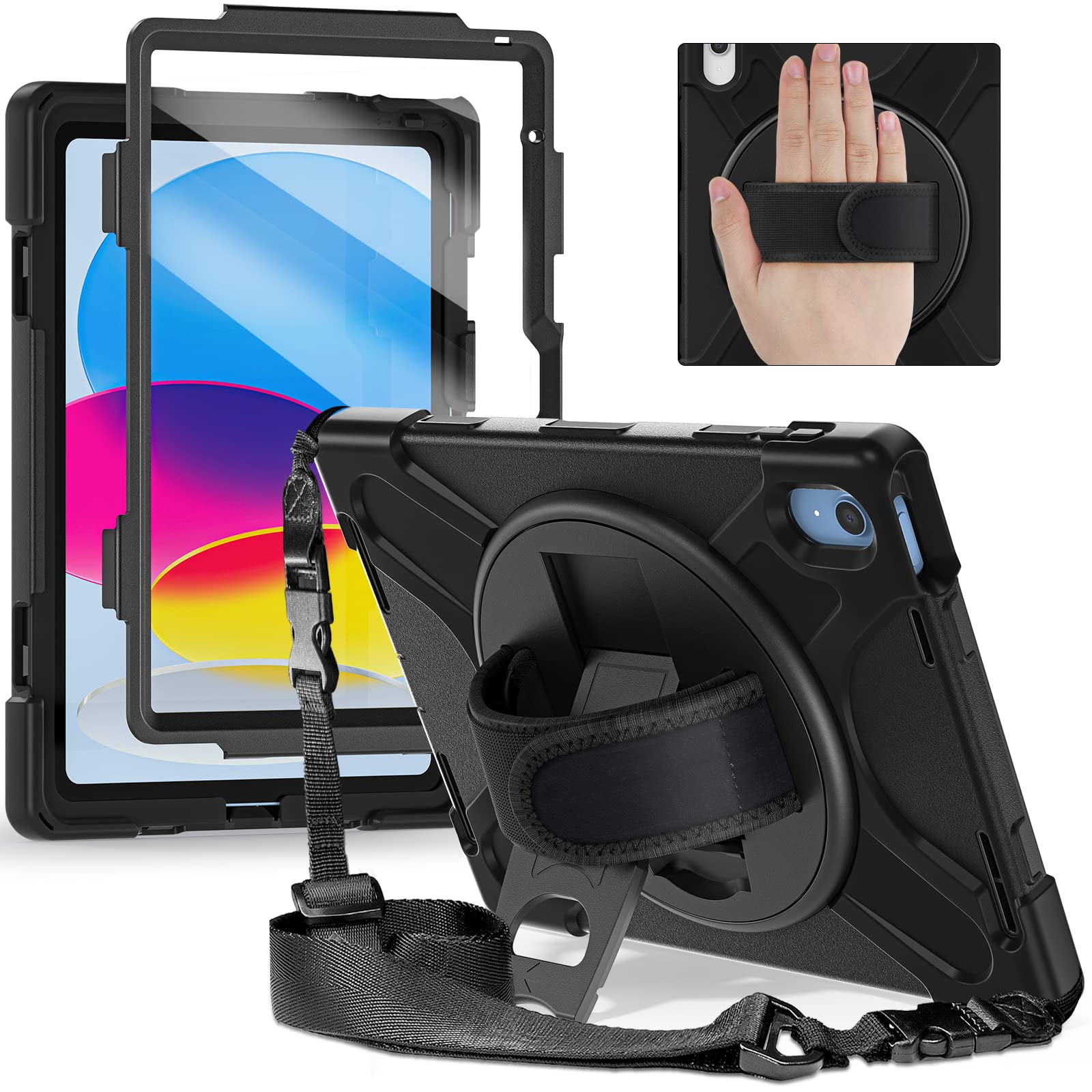 【送料無料】iPad 10/11世代 ケース iPad 10.9 第10th/11th(A16) ケース 2022/2025 保護フィルム SIBEI..