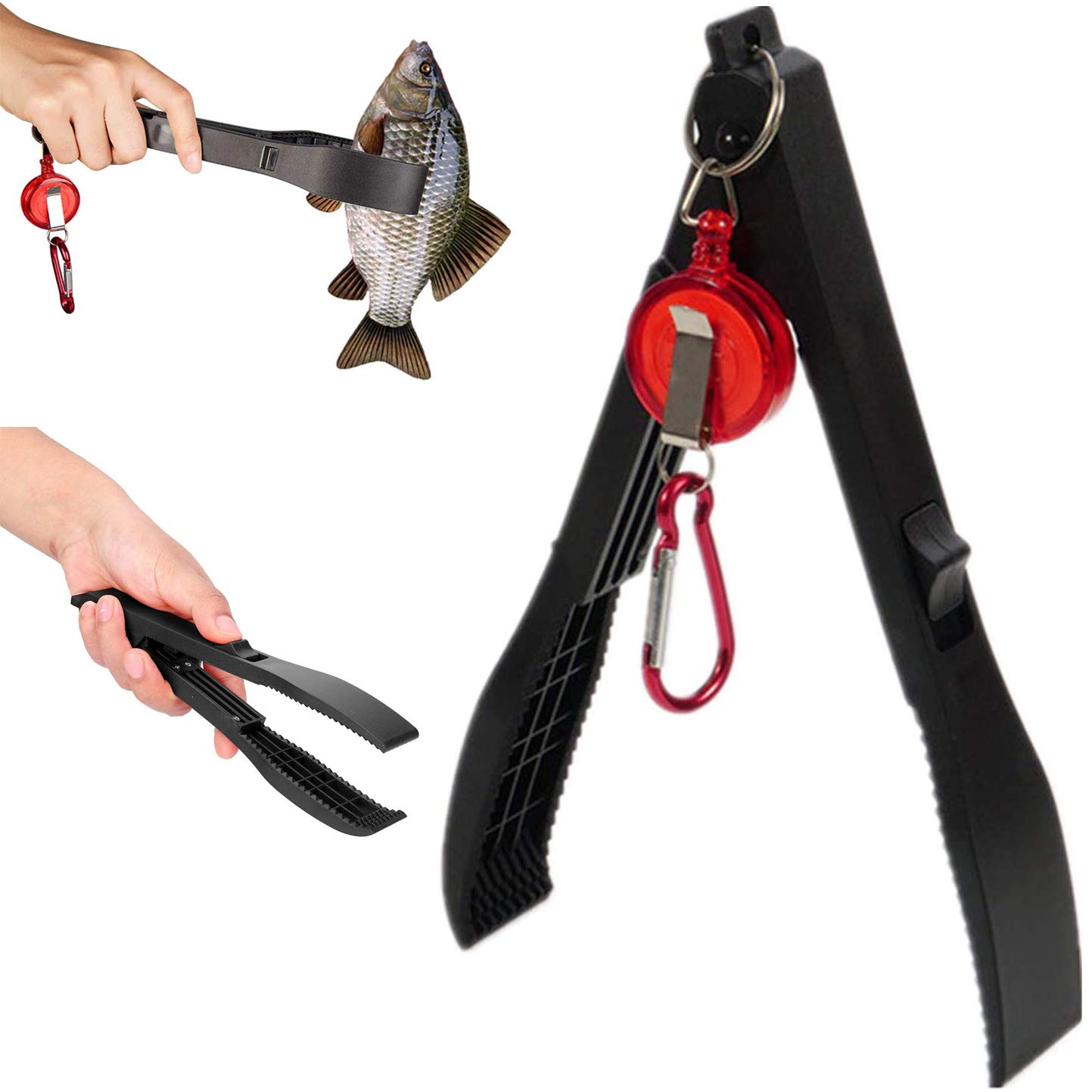 【送料無料】RICISUNG ワニグリップ式魚つかみ器 軽量 フィッシュグリップ 釣り用トング フィッシュト..