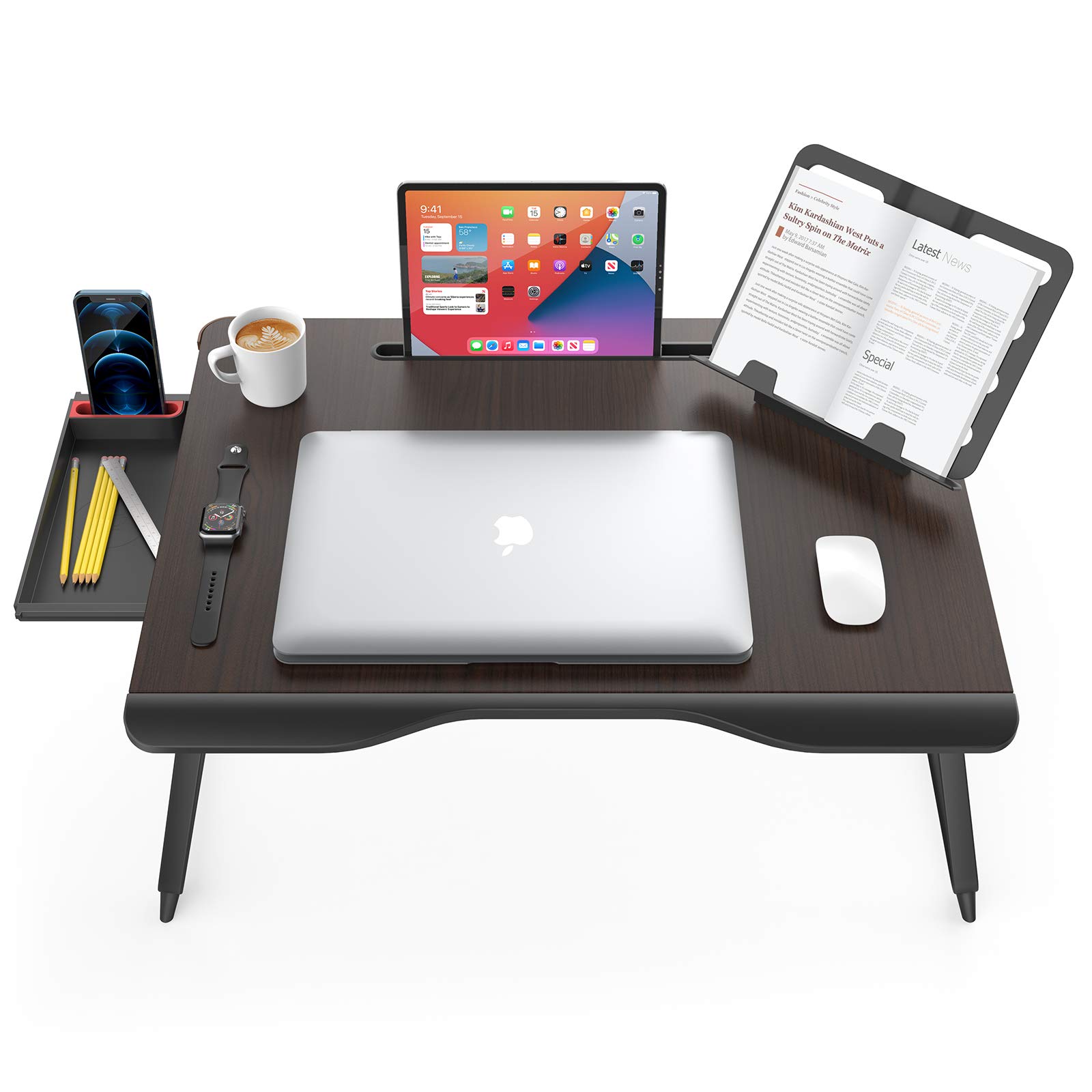 【送料無料】SAIJI 折りたたみテーブル ベッドテーブル ラップデスク ノートパソコンスタンド PCスタン..