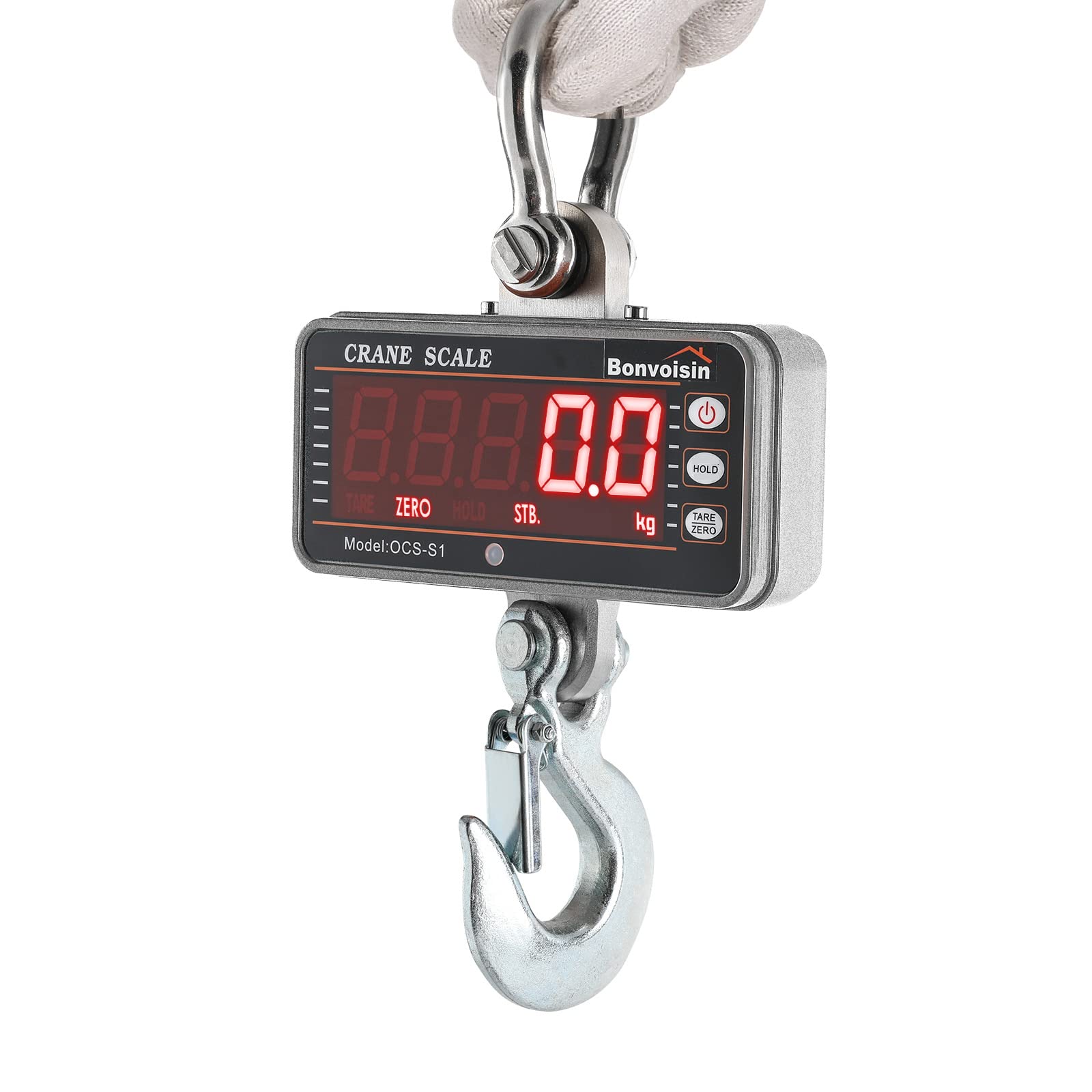 【送料無料】Bonvoisin クレーンスケール デジタル吊りはかり 1000kg 吊秤 吊り下げ 工場 八百屋 埠頭 ..