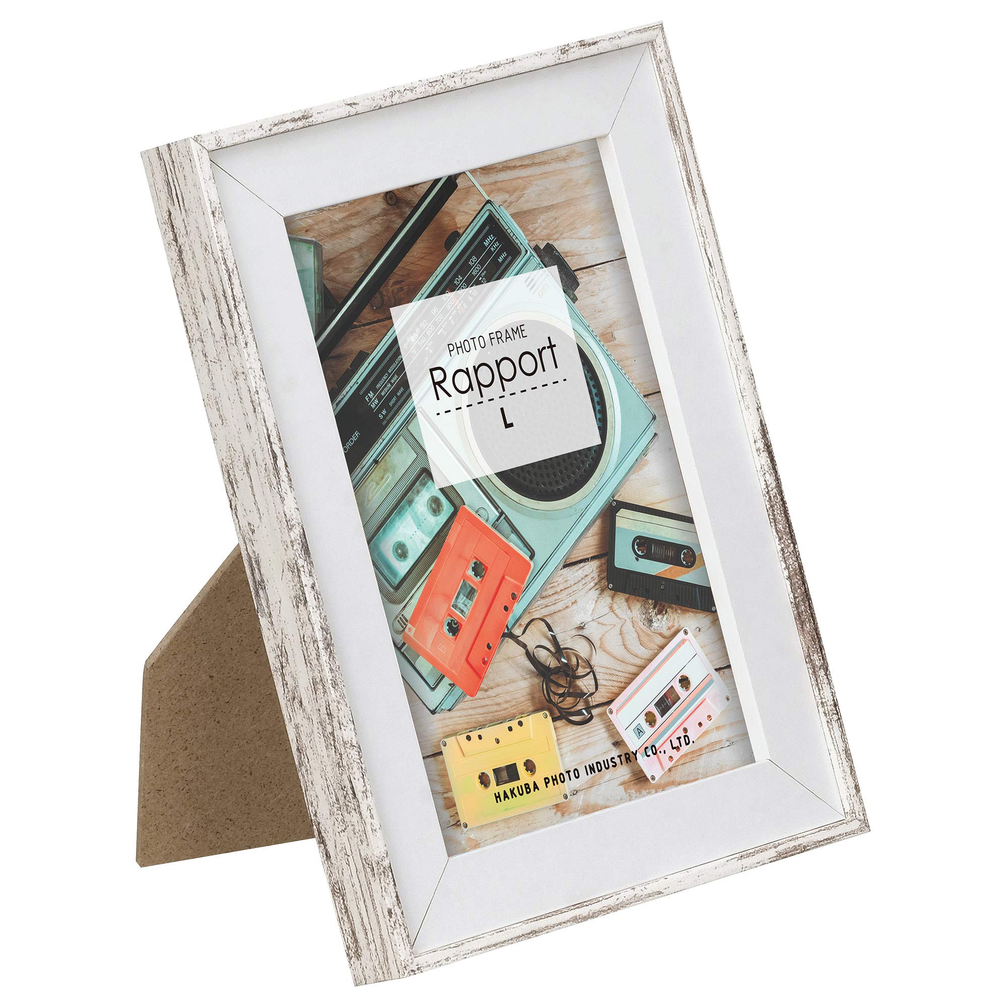 【送料無料】ハクバ HAKUBA 木製 額縁 フォトフレーム ラポール Lサイズ ウッディホワイト  ...