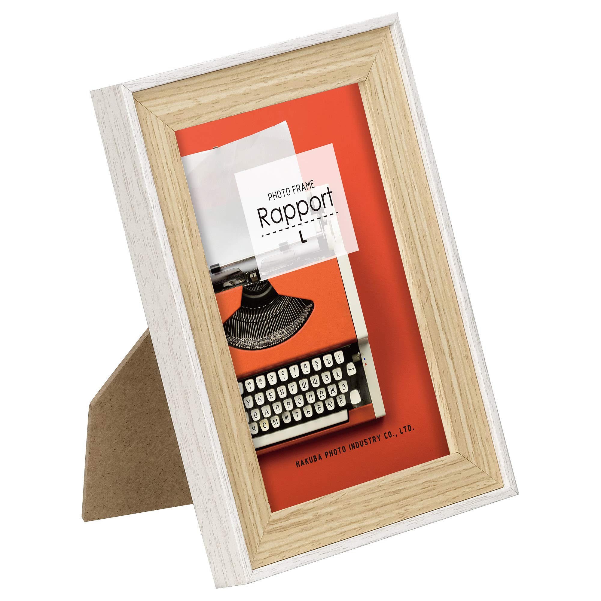 【送料無料】ハクバ HAKUBA 木製 額縁 フォトフレーム ラポール Lサイズ ホワイト FWRP ...