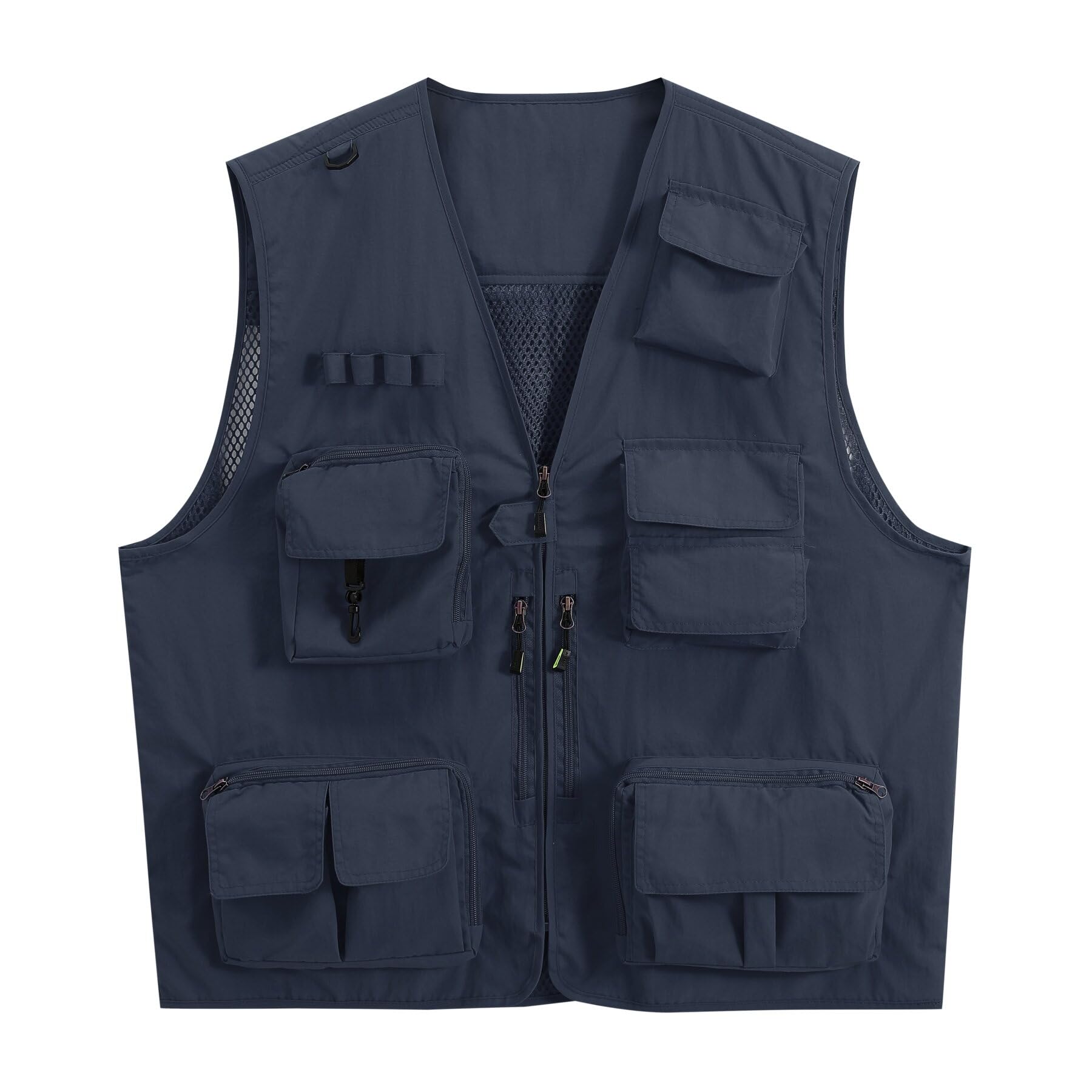 【送料無料】[AOWOFS] メンズ メッシュベスト アウトドアベスト 軽量 通気 速乾 多機能 カ ...