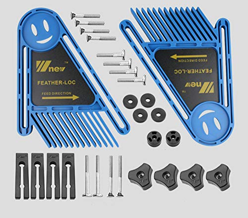 【送料無料】CarAngels ダブル フェザーボード フェザー ロケ ボード テーブルソールーター用 テーブルフェンスツール マイターゲージスロット 木工 DIY (ブルー)