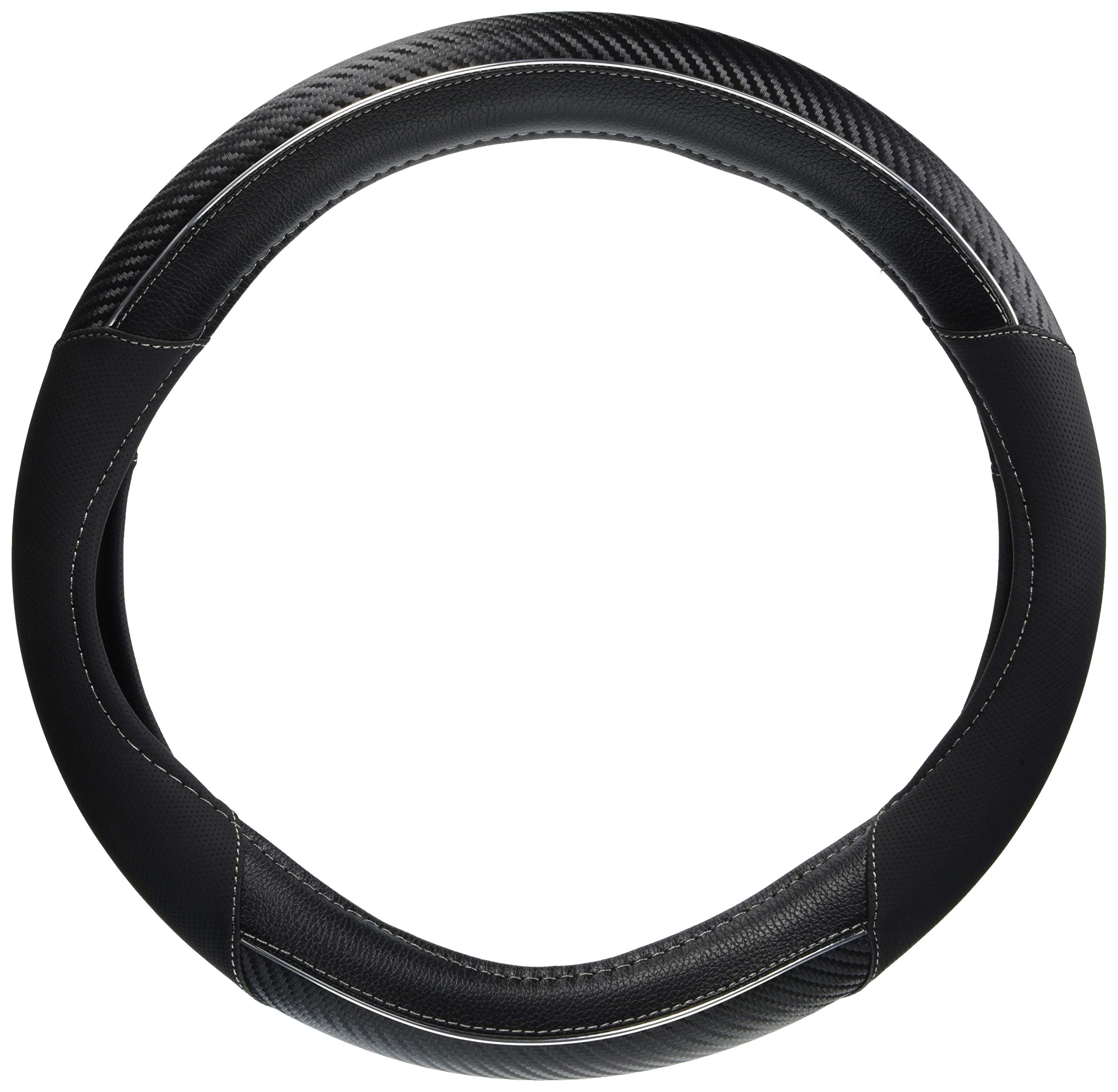 【送料無料】ボンフォーム(BONFORM) ハンドルカバー FTライン 軽/普通車 3本スポーク用えぐり S:36.5~37.9cm ブラック [ 6763-01BK ]