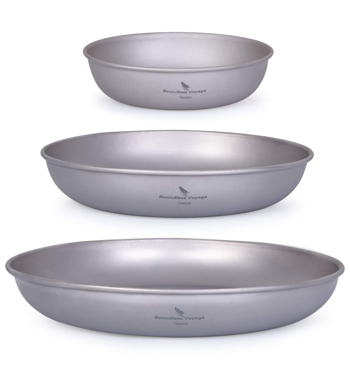 【送料無料】Boundless Voyage チタン皿 ラウンド プレート 食器 皿 割れない 錆びない 軽量 純チタン..