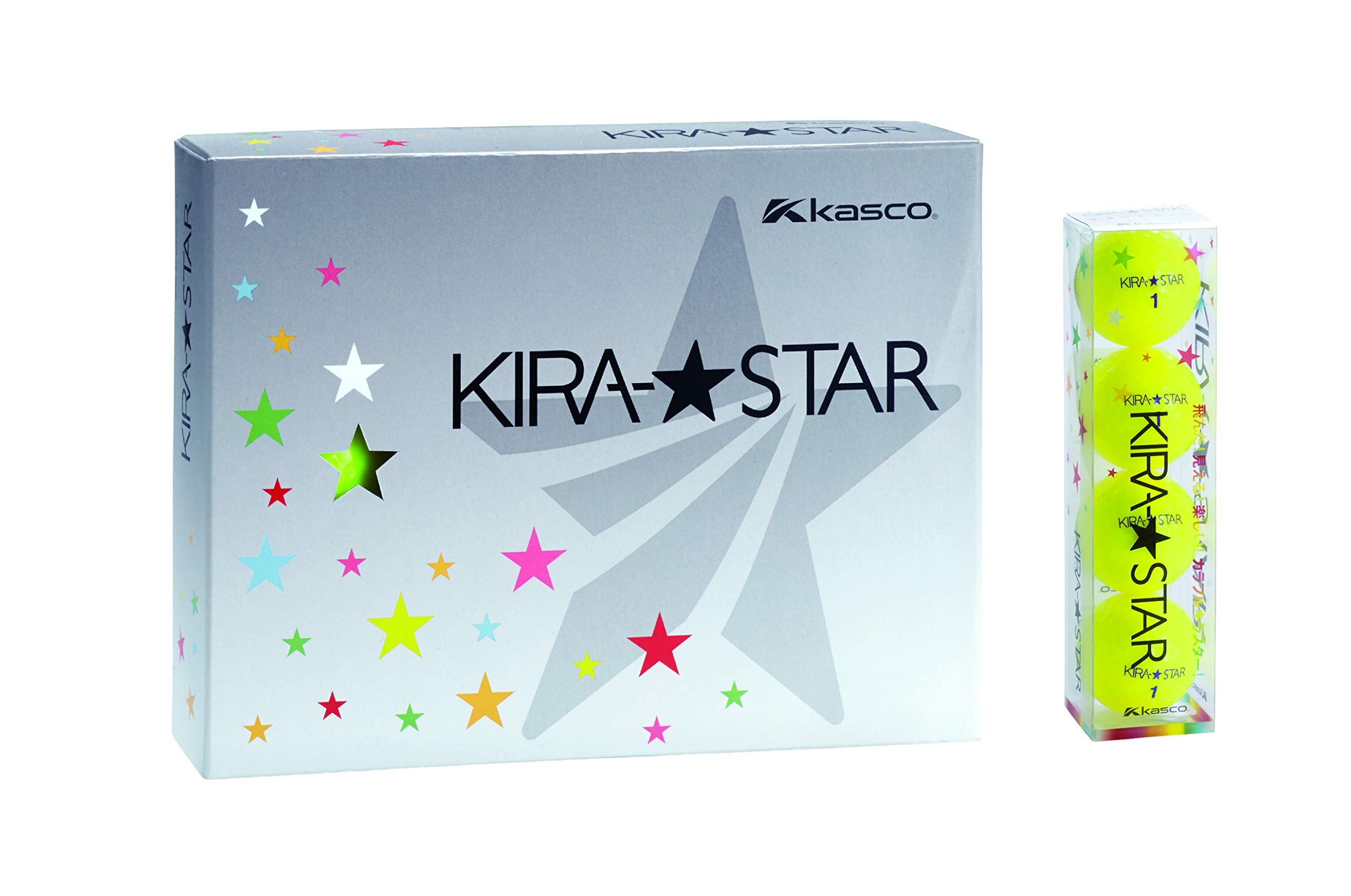 【送料無料】キャスコ(Kasco) ゴルフボール KIRA STAR2 キラスター2N イエロー ダース