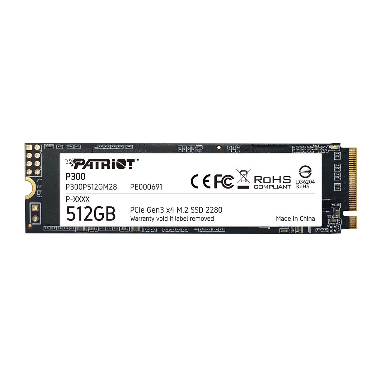 【送料無料】Patriot Memory P300 512GB M.2 SSD 2280 NVMe  ...