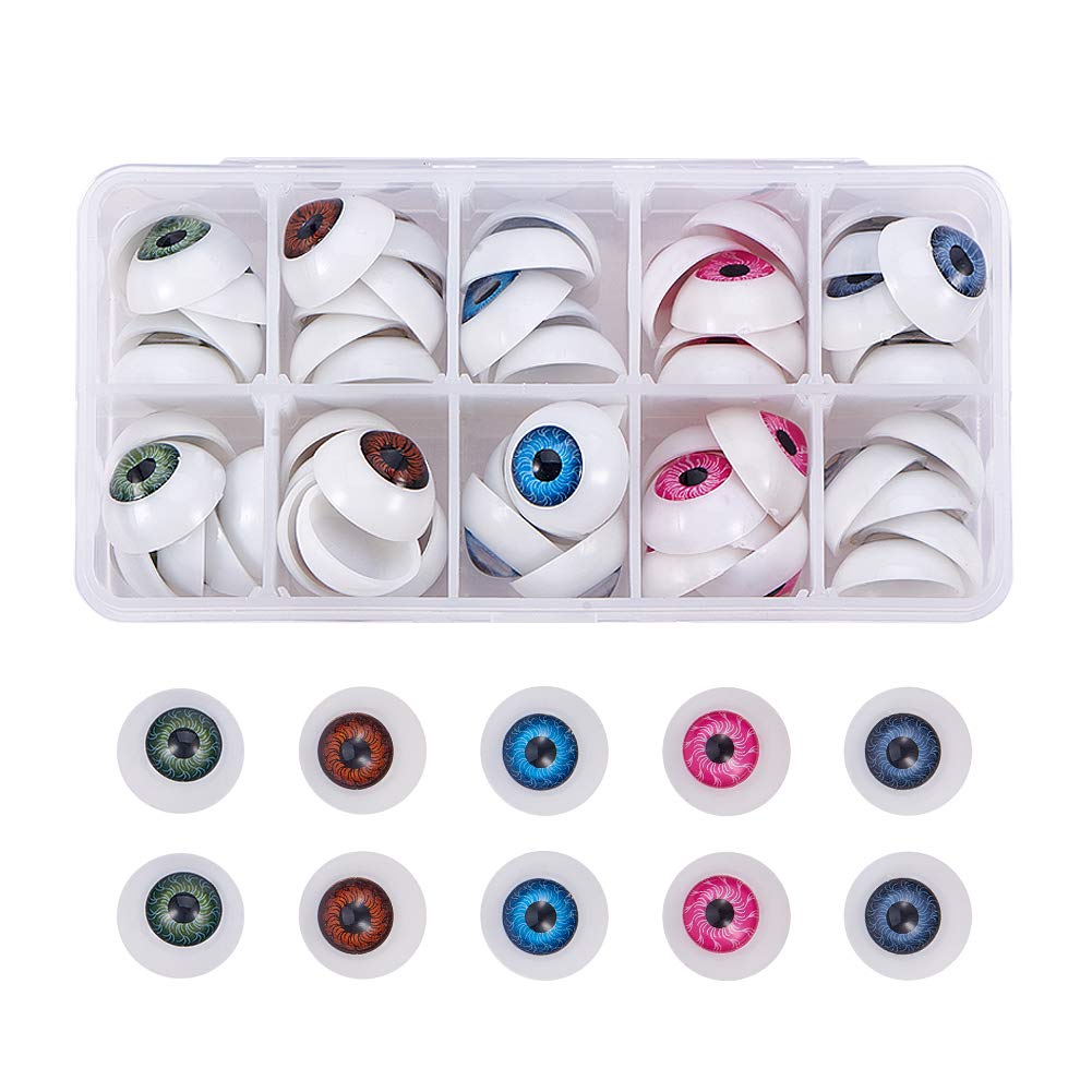 【送料無料】PH PandaHall 約30ペア/箱 5色 ドール目 人形眼 ドールメイキング 人形目 ぬいぐるみ目 人形目 玉ぬいぐるみおもちゃ プラスチックアイアイテディベアDIY用縫製クラフト手芸パーツ手作り
