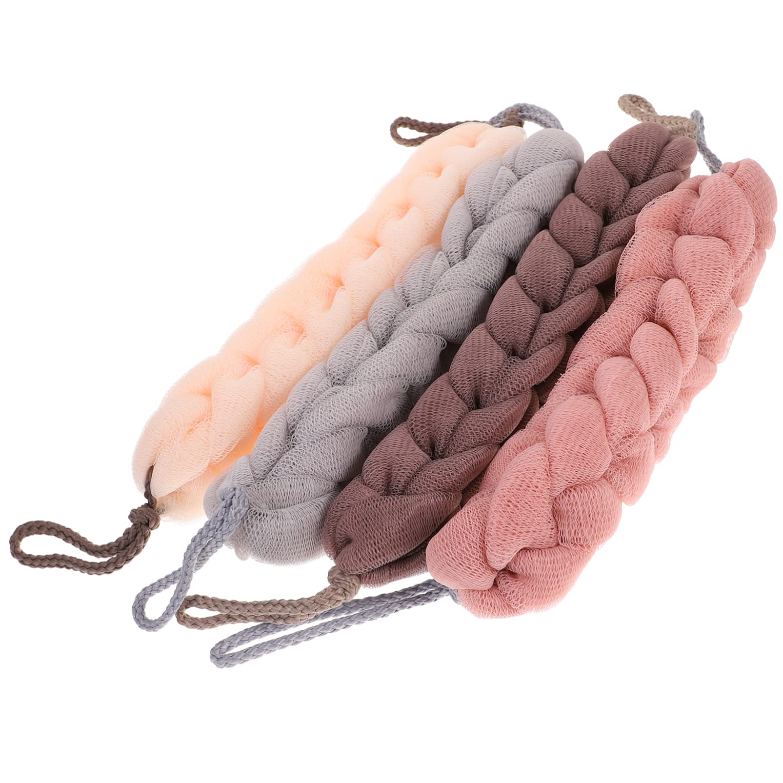 【送料無料】Frcolor 4個 ースポンジ 泡立てネット ロング フラワーボール シャワー用 バス用品 背中も..