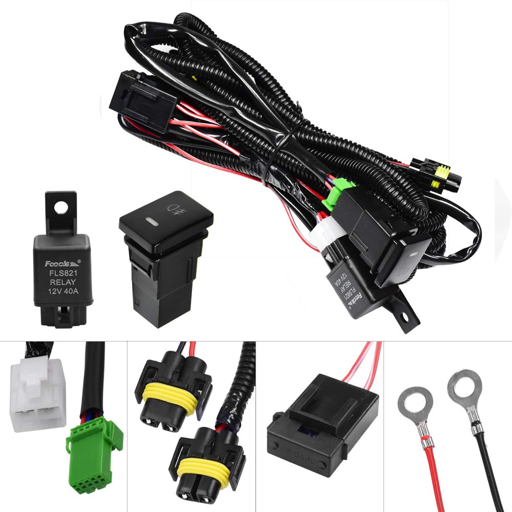 【送料無料】YUNPICAR H8/H11/H16 フォグランプ配線 H8/H11/H16 HID/LED対応 後付フォグランプ用リレー..