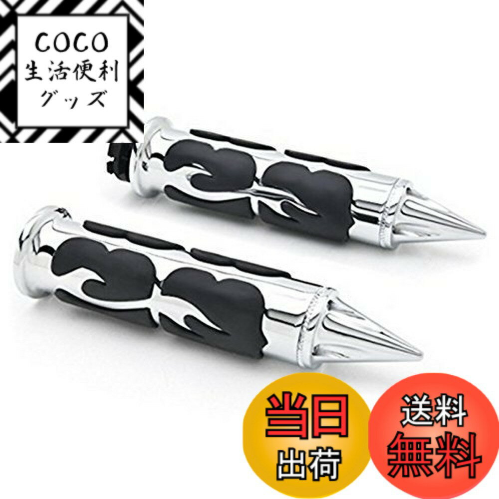 【送料無料】Karun オートバイクロームハンドグリップカスタムハンドルバーフィットFOR スズキ FOR カワサキFOR ヤマハFOR ホンダ用1インチスロットルグリップ